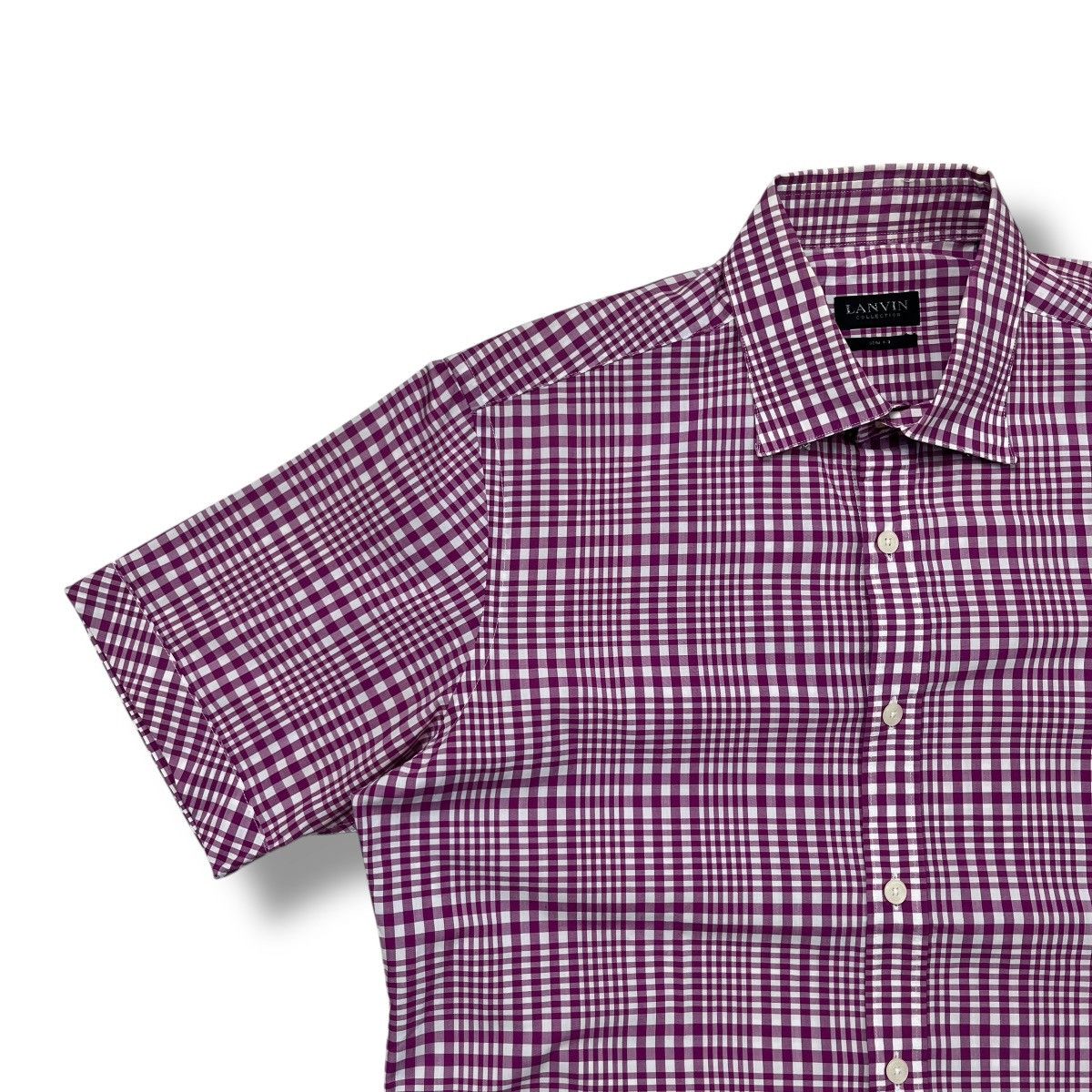 Lanvin Lanvin slimfit checkered short sleeve button shirt Size US M / EU 48-50 / 2 - 4 Thumbnail