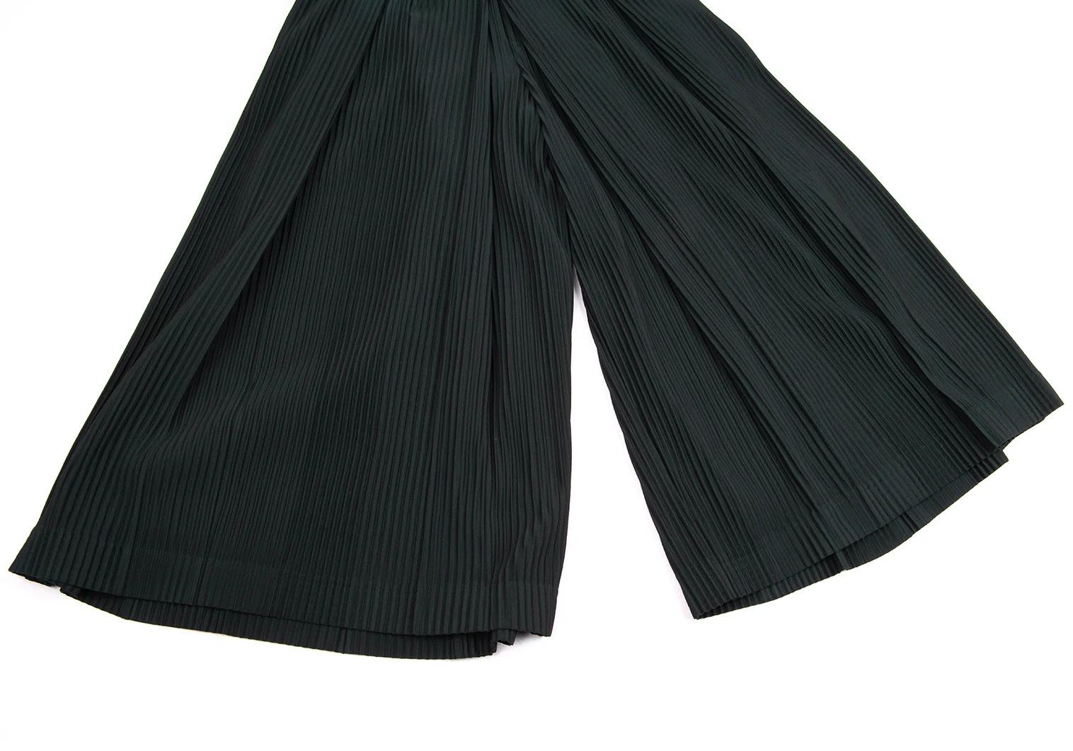 Issey Miyake Pleated Hakama Pants in Dark Green Size US 32 / EU 48 - 8 Thumbnail