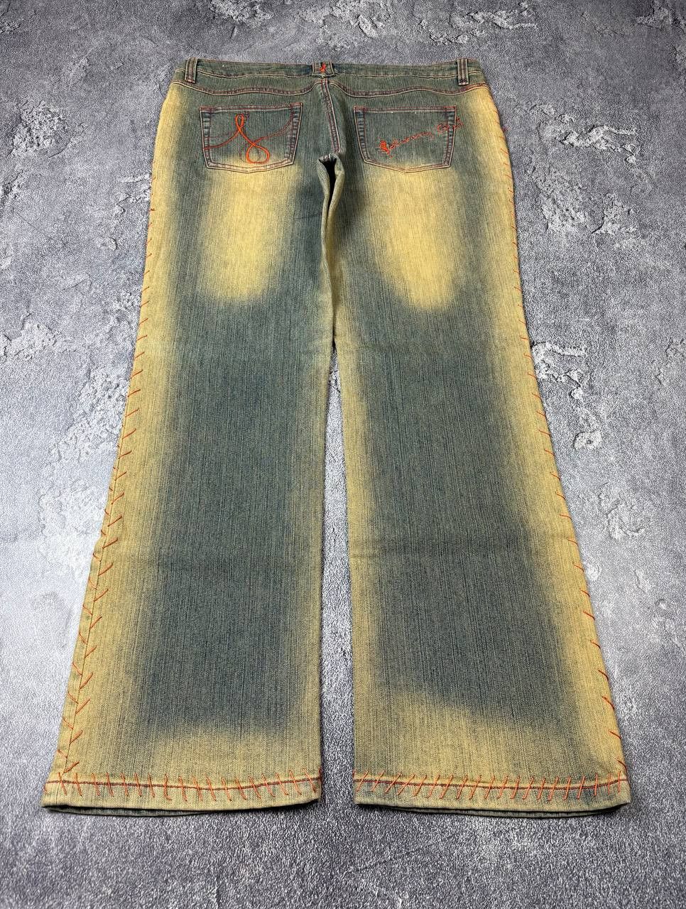 Hysteric Glamour Y2K If Six Was Nine Flared Bootcut LGB Washed Yellow Denim Size US 38 / EU 54 - 4 Thumbnail
