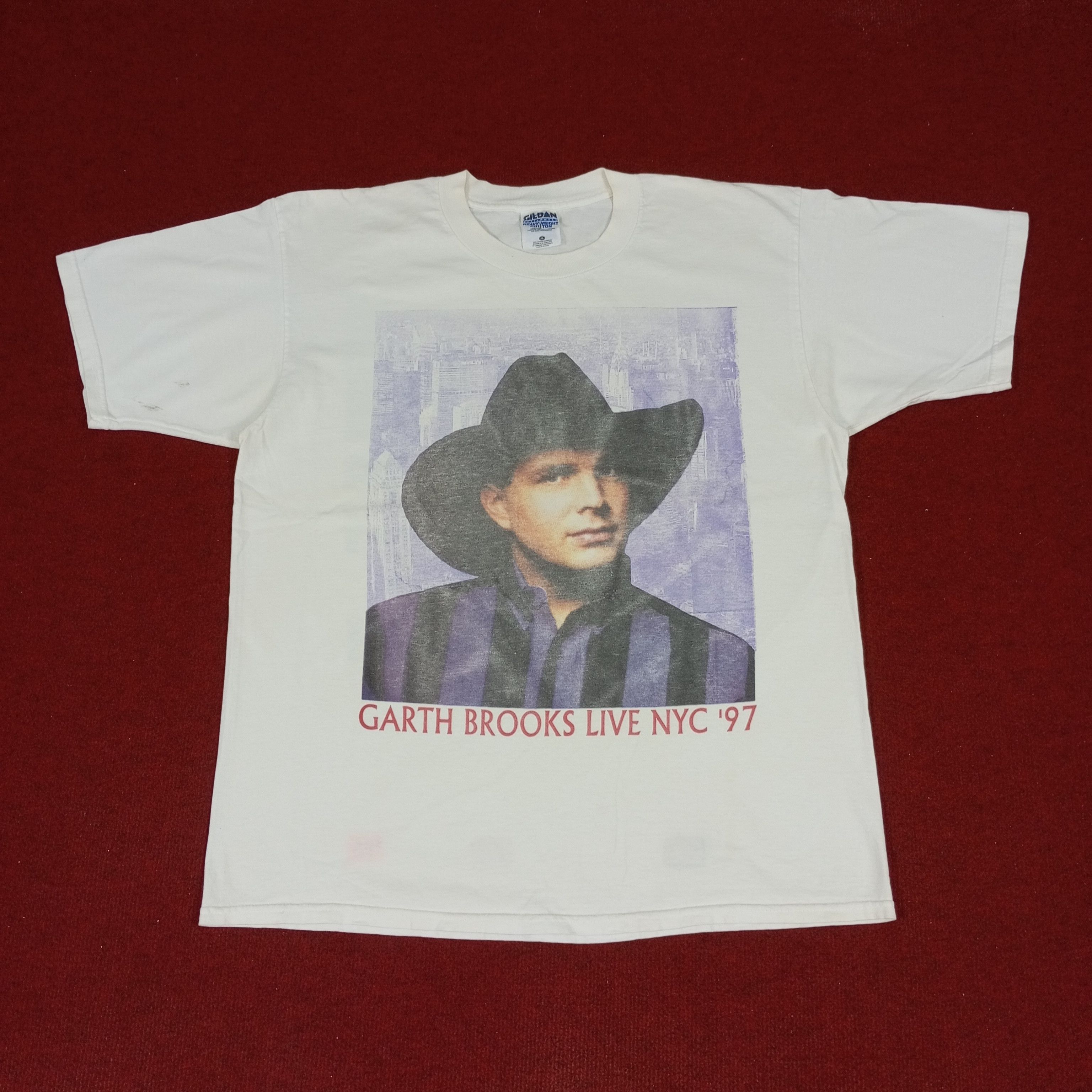 Garth Brooks Live NCY Singer Music Vintage Tour Tshirt