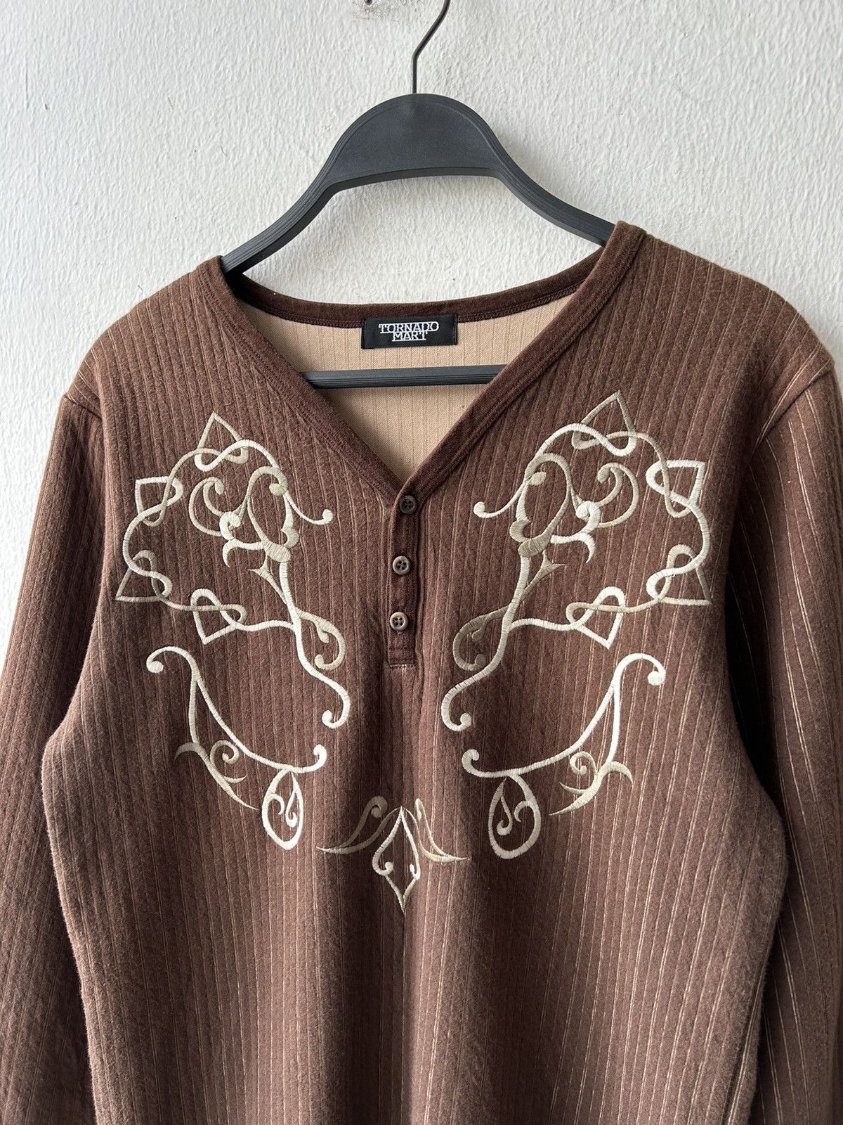 Tornado Mart Tornado Mart Tattoo Brown Long Sleeve Size US XS / EU 42 / 0 - 9 Thumbnail