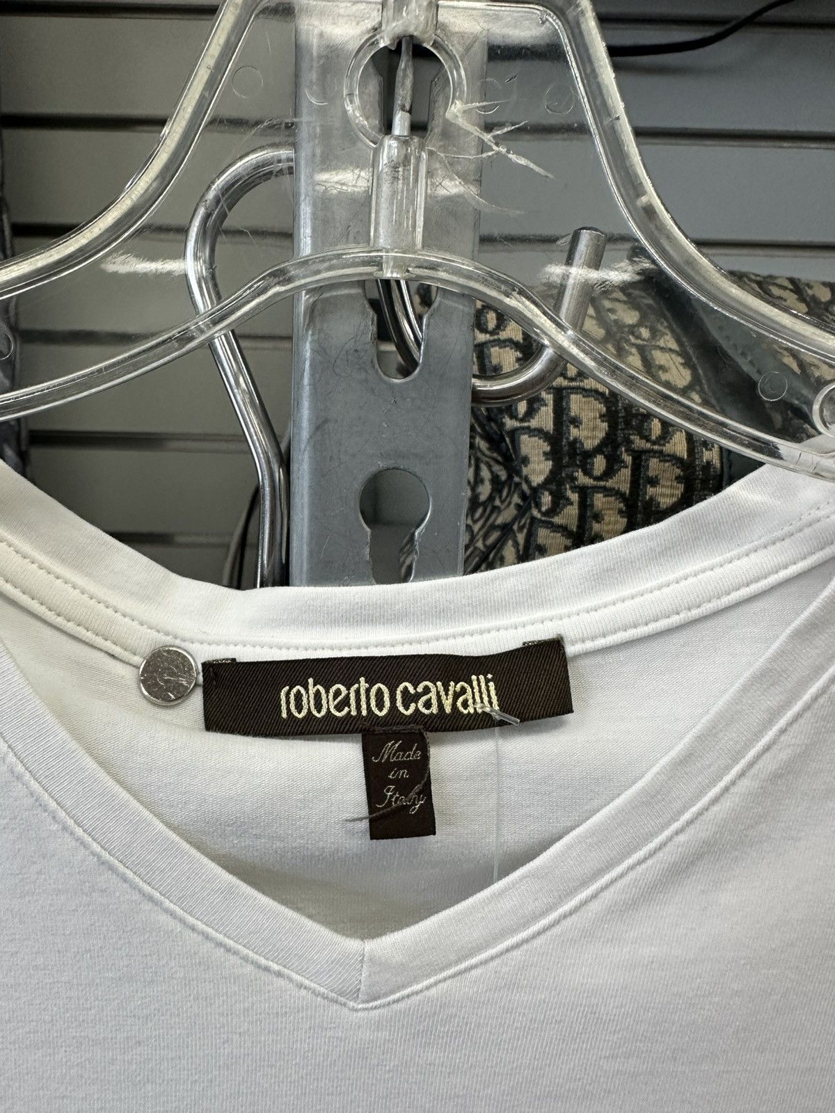 Roberto Cavalli ROBERTO CAVALLI MAINLINE RHINESTONE LOGO TEE SHIRT Size M / US 6-8 / IT 42-44 - 6 Thumbnail