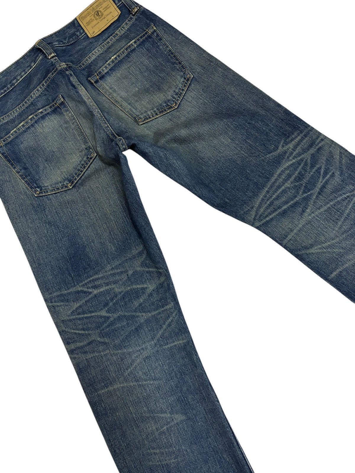 Japanese Brand × Vintage 90s Vtg Back Number Faded Blue Washed Jeans Size US 30 / EU 46 - 4 Thumbnail