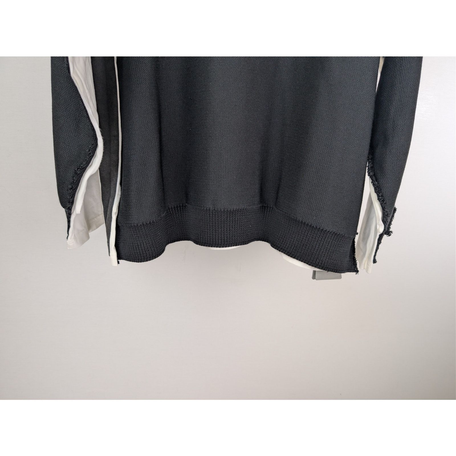 Balenciaga o1rshd1 Cotton Hybride Large Sweater T-Shirt in Black Size US L / EU 52-54 / 3 - 4 Thumbnail