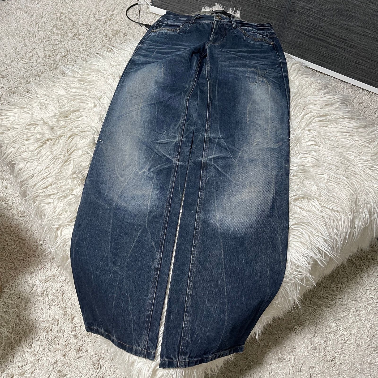 Hysteric Glamour × Japanese Brand × Vintage Vintage Faded Wash Low-rise Denim Jeans Blue size 29 Size 29" - 3 Thumbnail