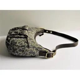 TOUS TOUS Kaos Print Denim Canvas Hobo Shoulder Bag Size ONE SIZE - 2 Thumbnail