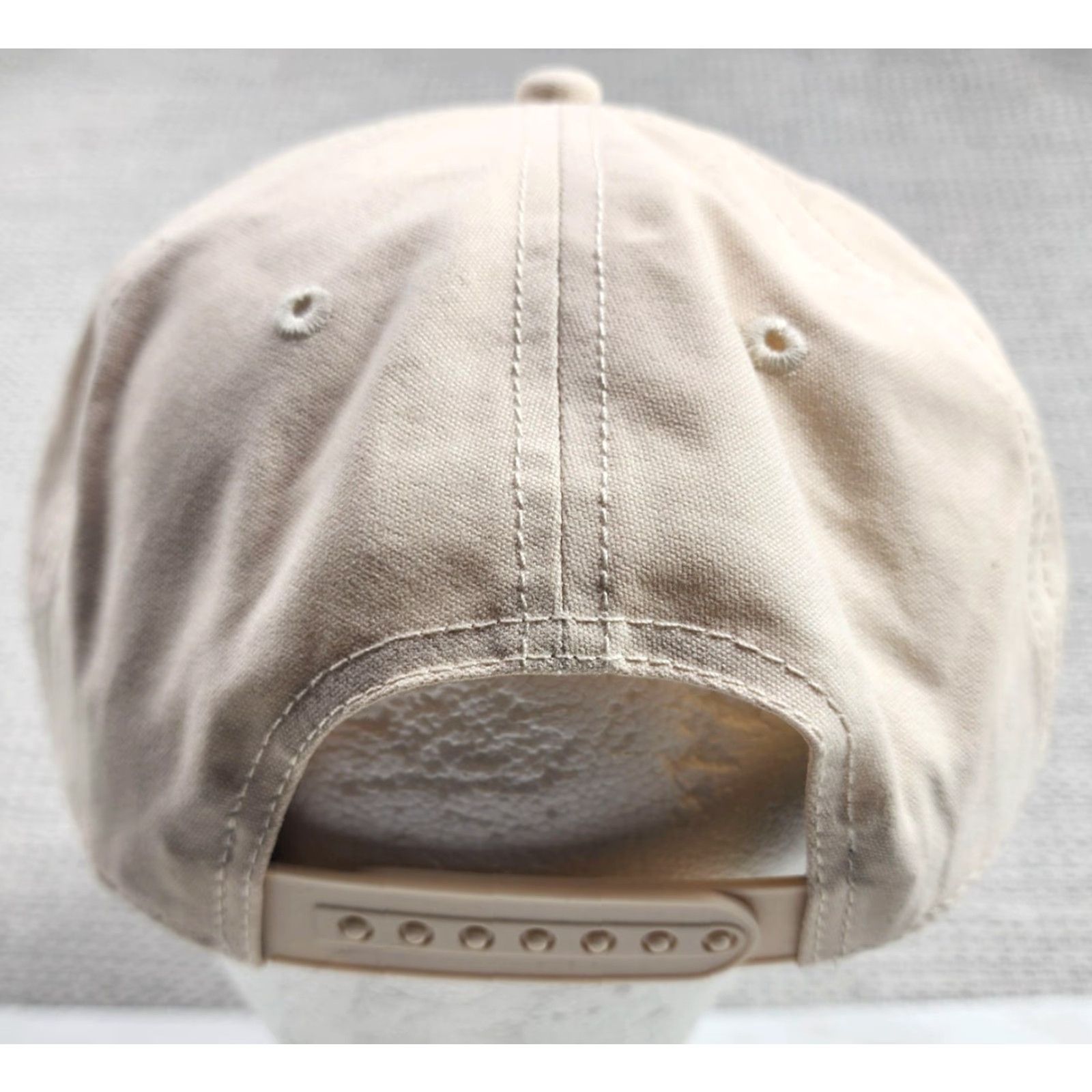 American Needle VINTAGE American Needle Coca-Cola Hat Cap Snap Back Tan Rope Advertising USA Mens Adjustable One Size Beige Twill Front Print 90s Classic Size ONE SIZE - 4 Thumbnail