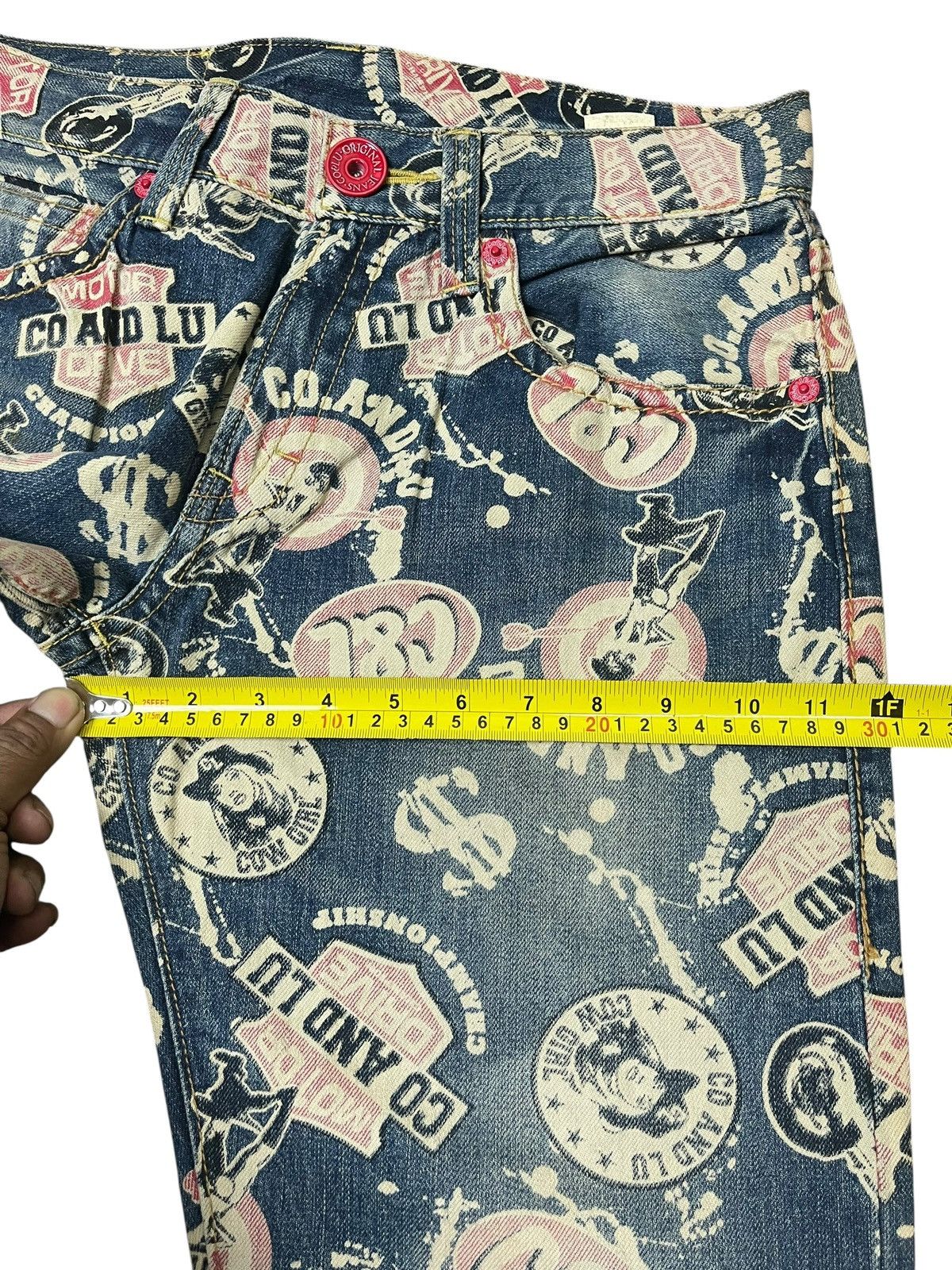 Hysteric Glamour Vintage Co & Lu Jeans Full Print Size US 31 - 8 Thumbnail