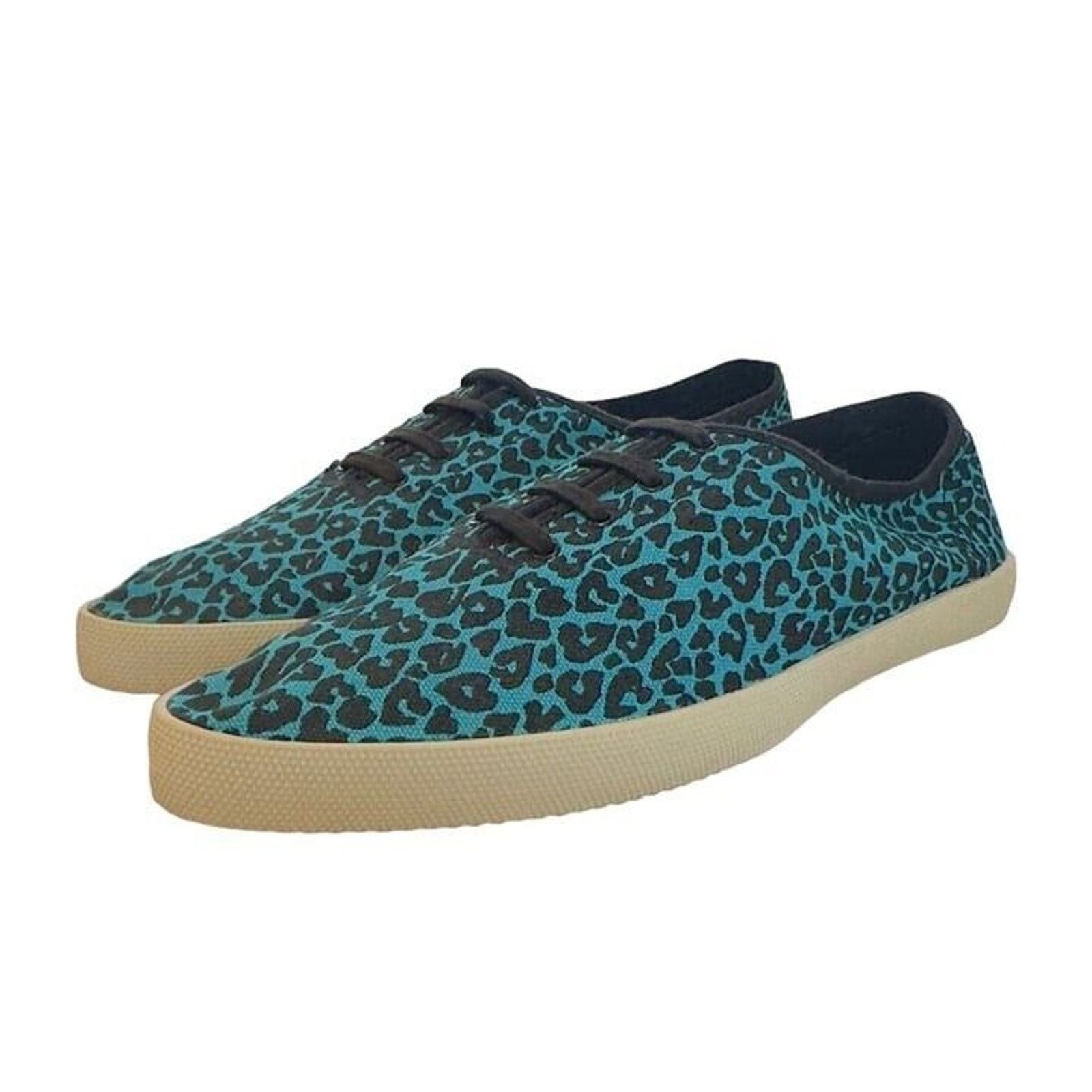 Saint Laurent Paris Saint Laurent Venice Print Aqua Blue Low Top Sneakers 41 Size US 8 / EU 41 - 1 Thumbnail