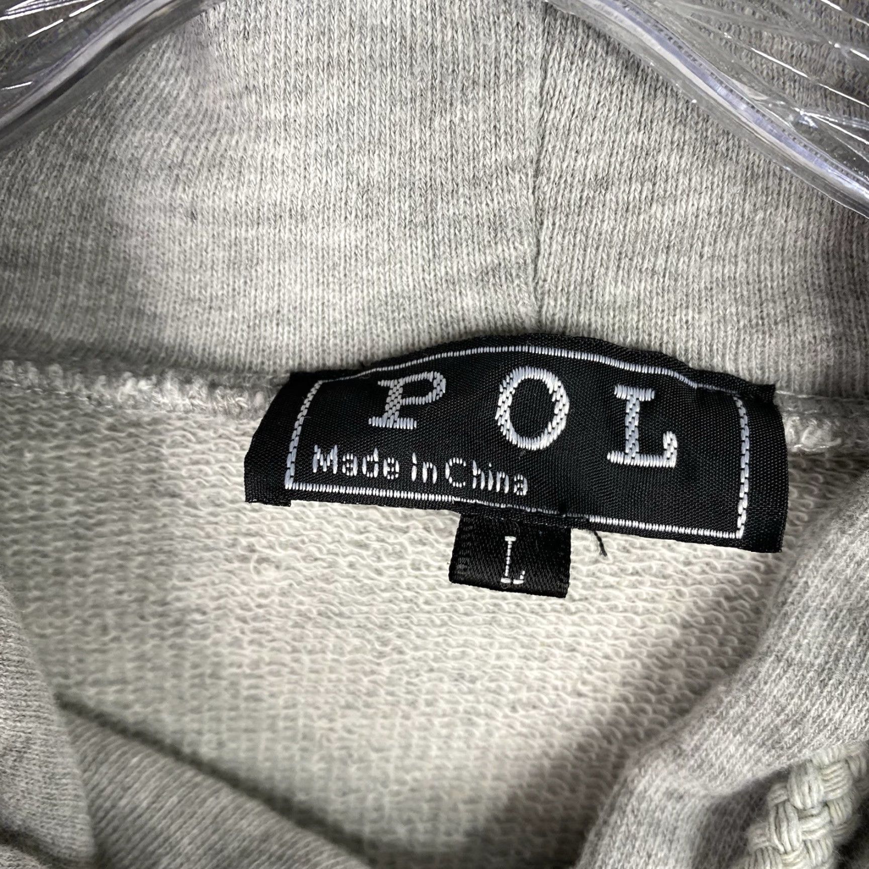 Vintage POL Hoodie Womens L Gray Embroidered Sleeves Pockets Crew Neck Knit Pullover Bohemian Cowboy All Seasons Hooded Sweatshirt Size L / US 10 / IT 46 - 5 Thumbnail