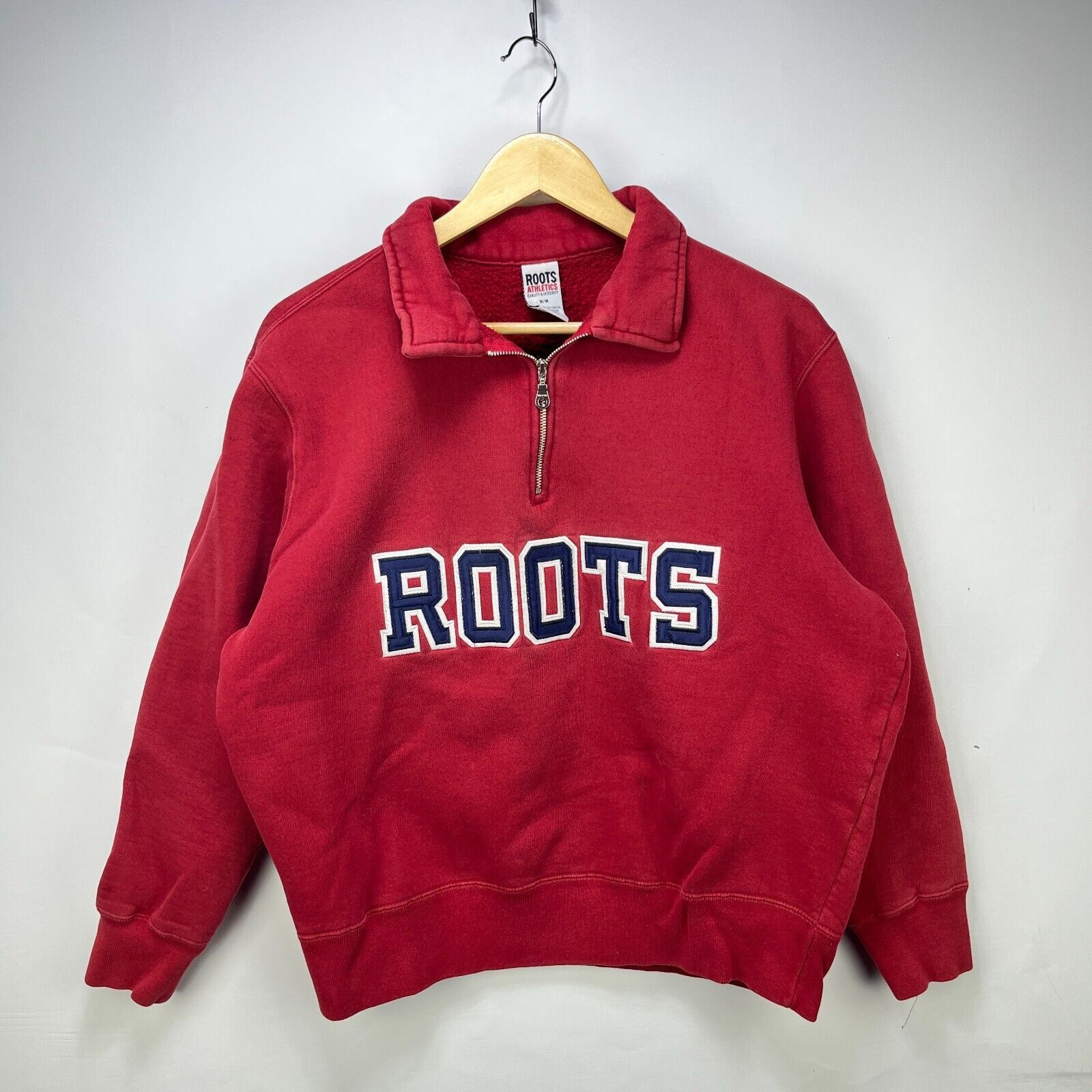 Roots × Vintage Vintage 90s Roots Quarter Made in Canada Sweatshirt Medium Size US M / EU 48-50 / 2 - 1 Thumbnail