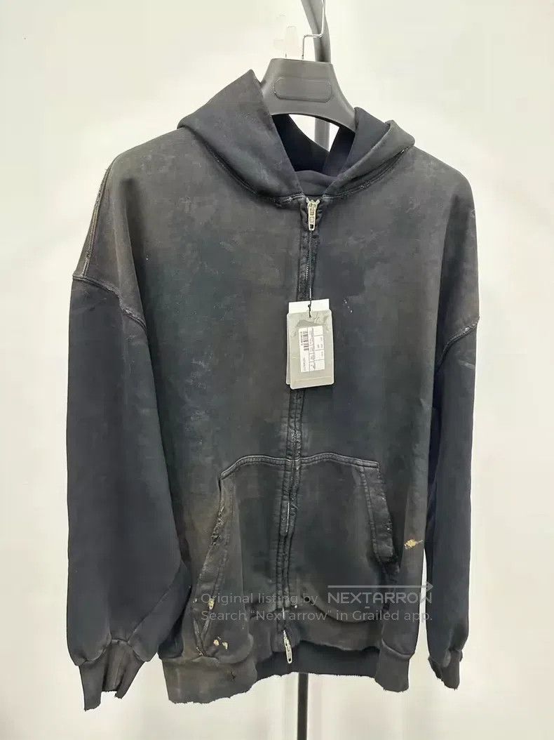 Balenciaga Balenciaga Distressed zipper hoodie Size US S / EU 44-46 / 1 - 1 Thumbnail