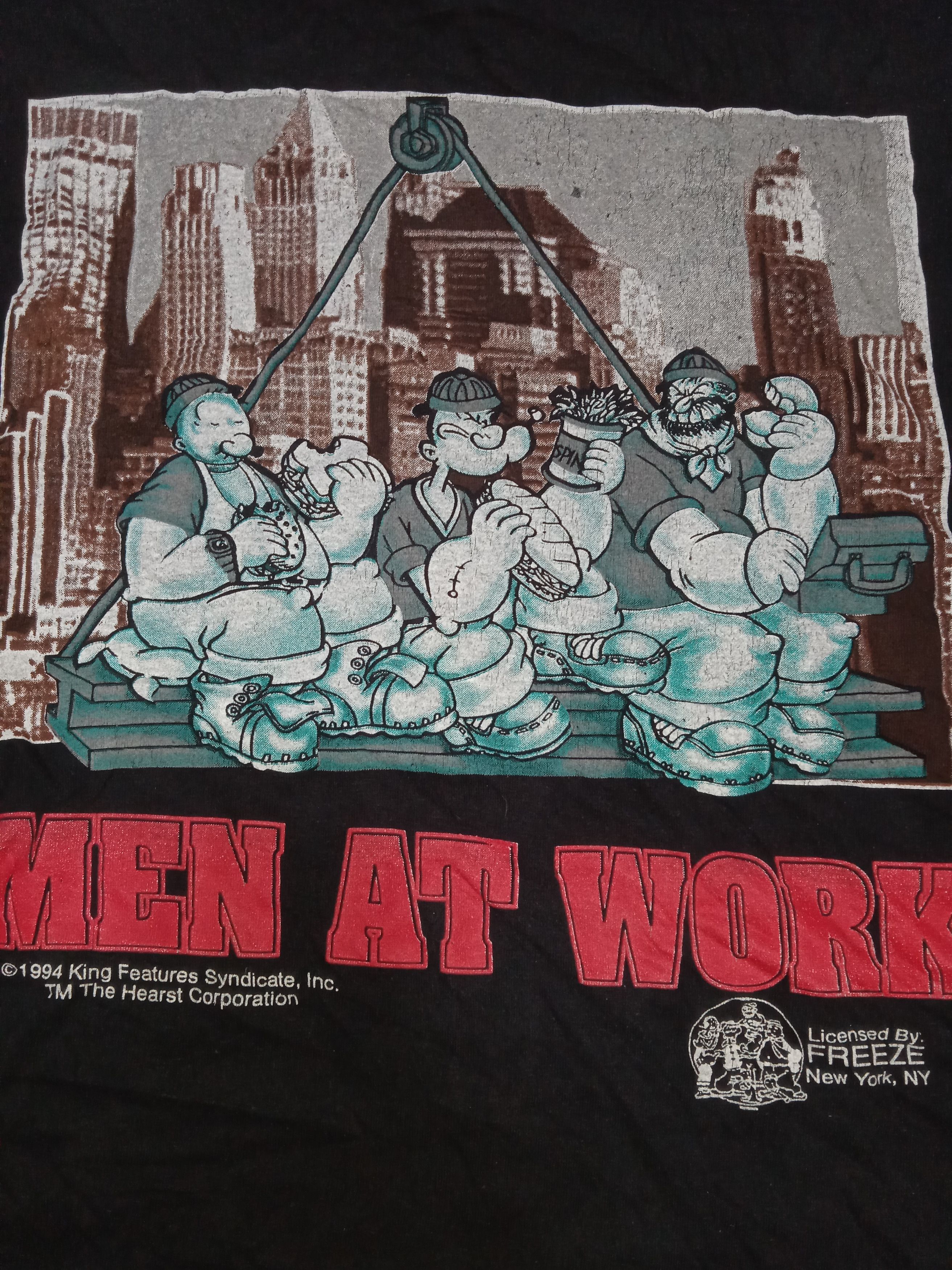 Vintage Vintage 90s Popeye 1994 Cartoon T-Shirt Size US XL / EU 56 / 4 - 4 Thumbnail
