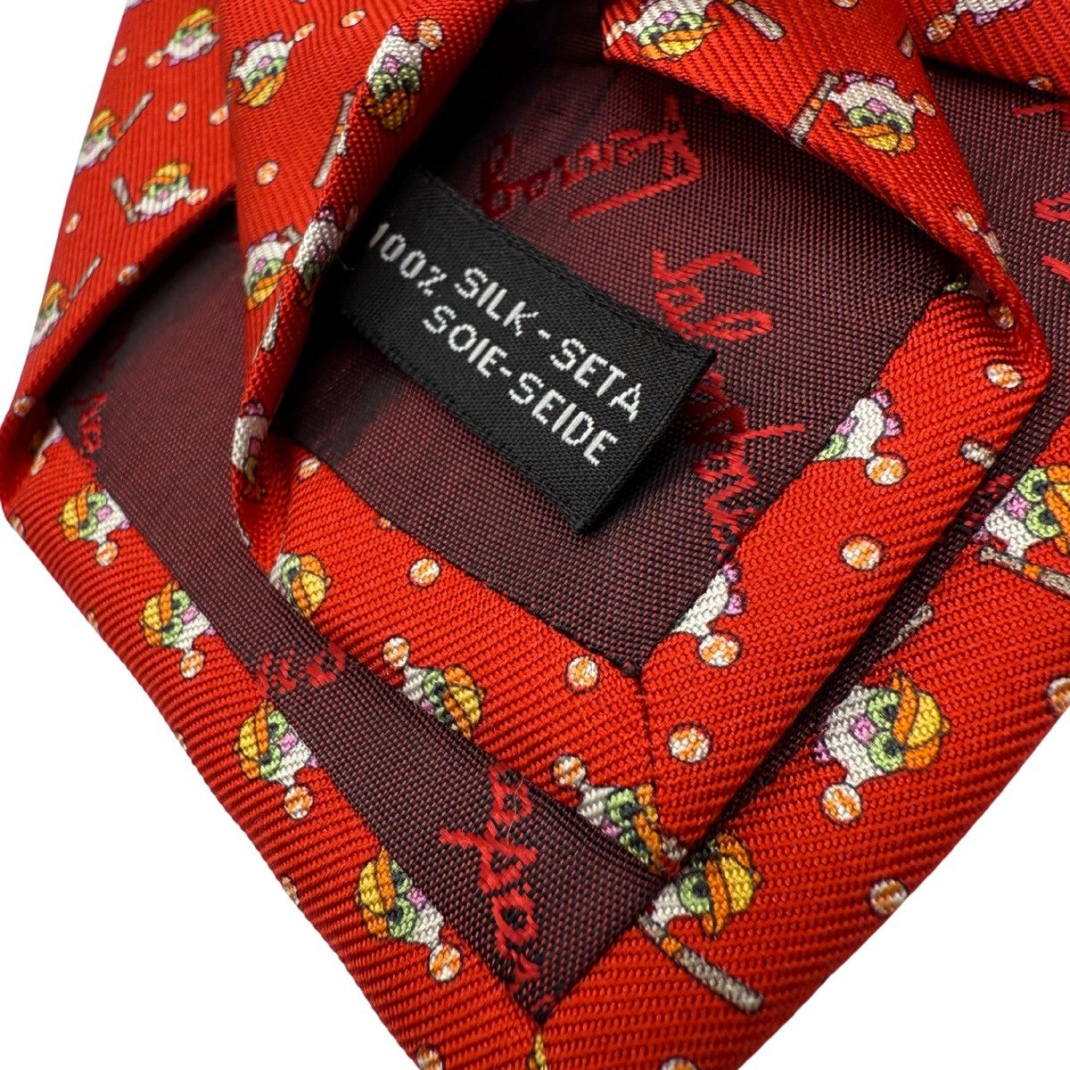 Salvatore Ferragamo Salvatore Ferragamo Red Silk Tie, Made in Italy, Like New Size ONE SIZE - 5 Thumbnail