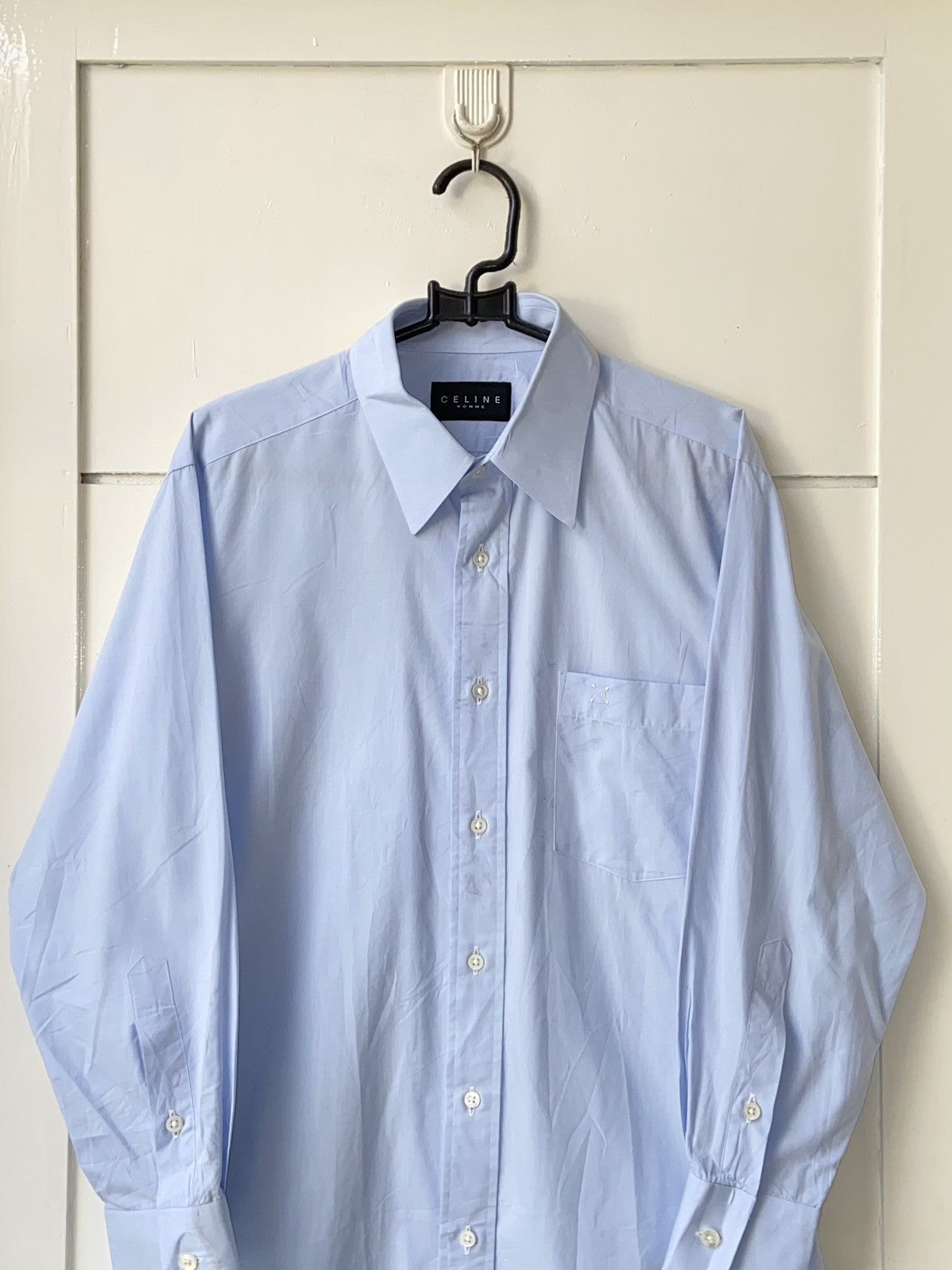 Celine CELINE HOMME Blue Shirt Size US S / EU 44-46 / 1 - 12 Thumbnail