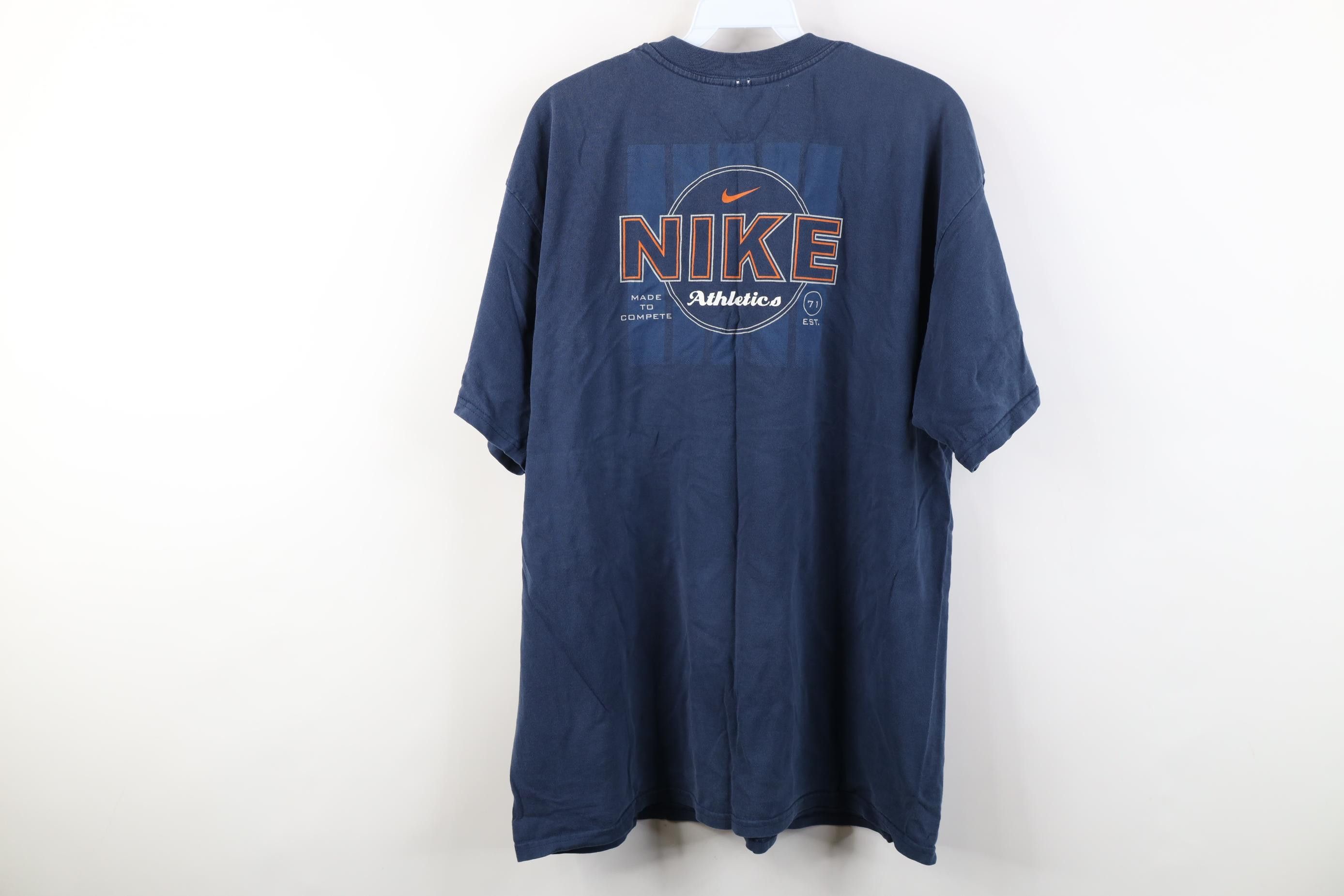 Nike Vintage 90s Nike Athletics Scott Center Swoosh T-Shirt Size US L / EU 52-54 / 3 - 13 Thumbnail
