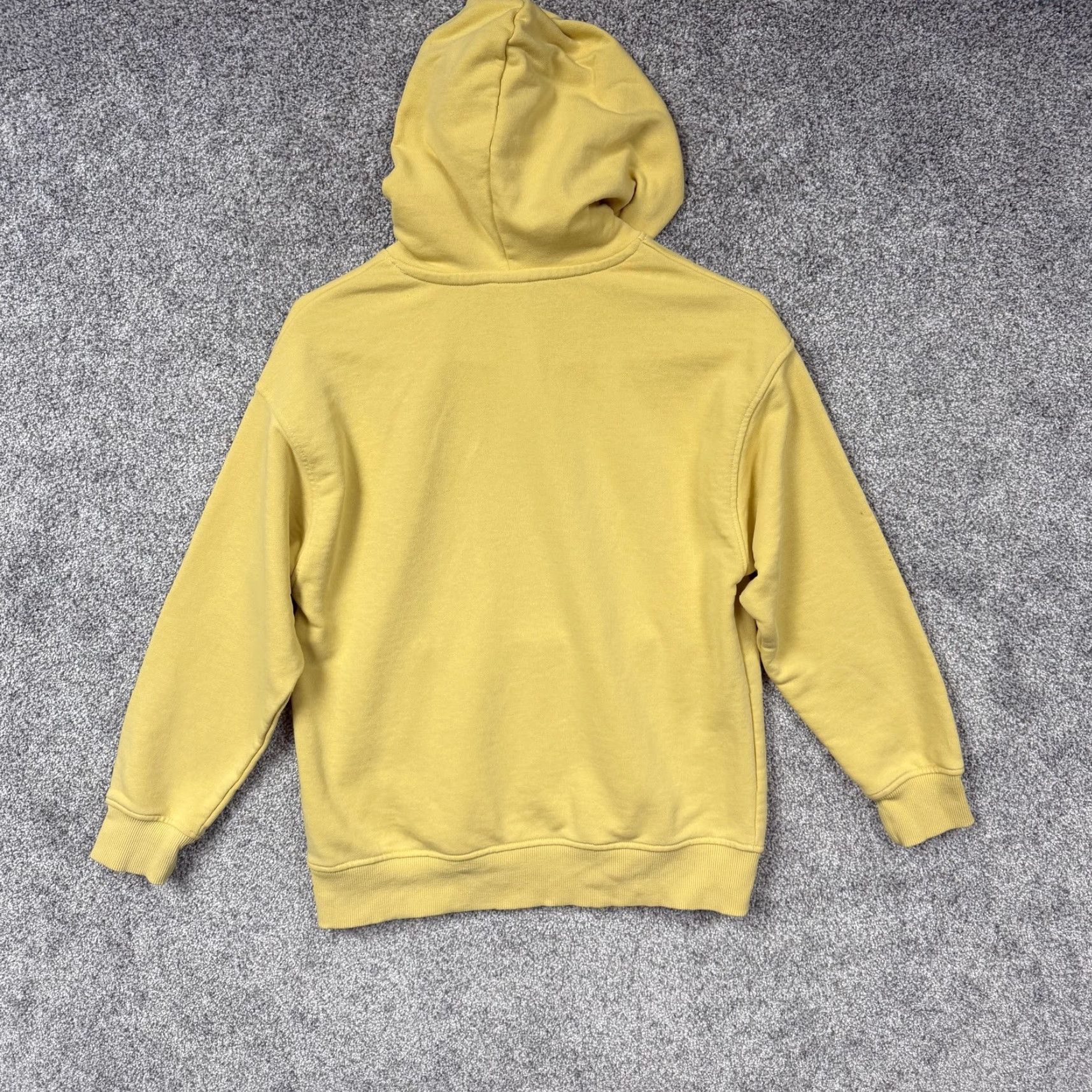 Zara ZARA Hoodie Womens 10 Yellow Fleece Pullover Kangaroo Pocket Crew Neck Hooded Regular Fit Casual Fall Womens Size L / US 10 / IT 46 - 6 Thumbnail
