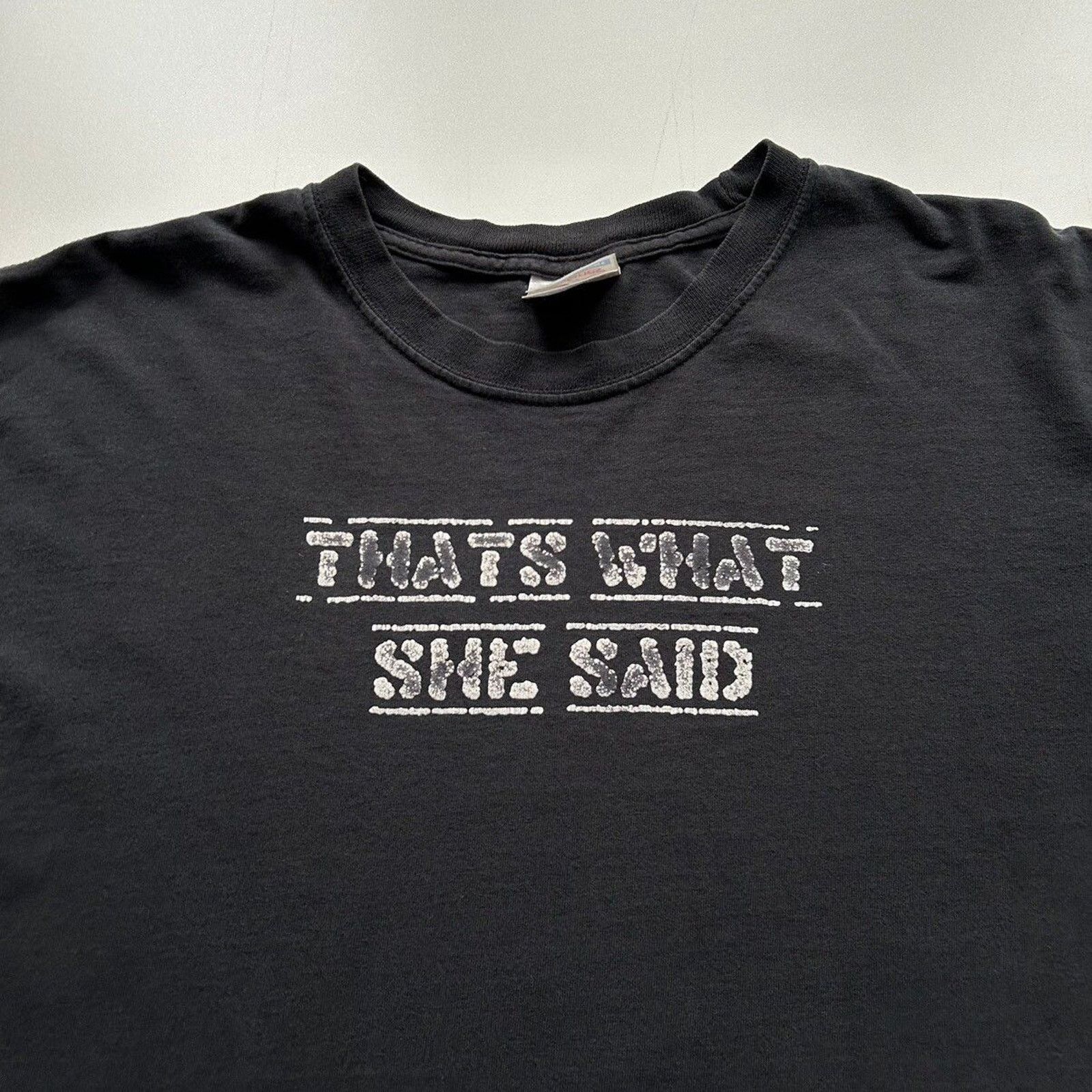 Hanes Vintage 90s That’s What She Said Funny Graphic T Shirt Large Size US L / EU 52-54 / 3 - 2 Thumbnail