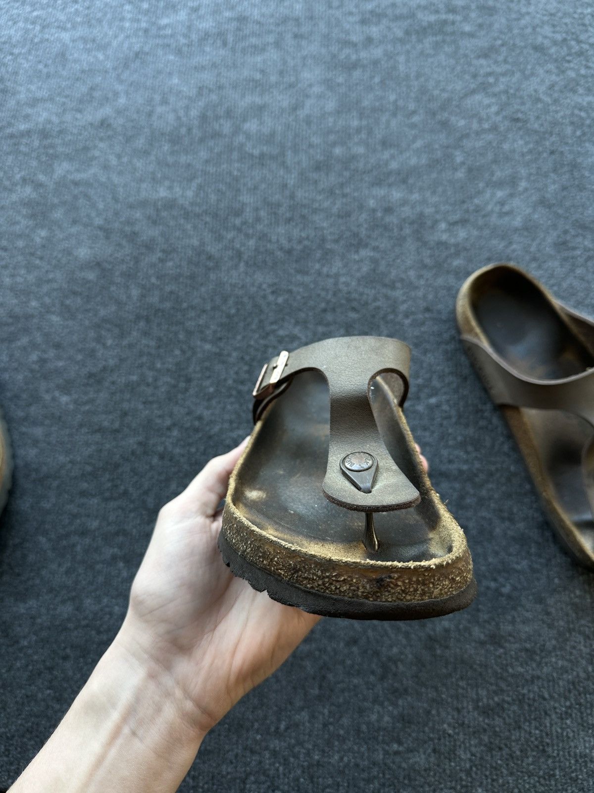 Birkenstock VNTG🚨 BIRKENSTOCK BROWN LUXURY Y2K RARE WOMEN SLIDES Size US 7 / IT 37 - 4 Thumbnail