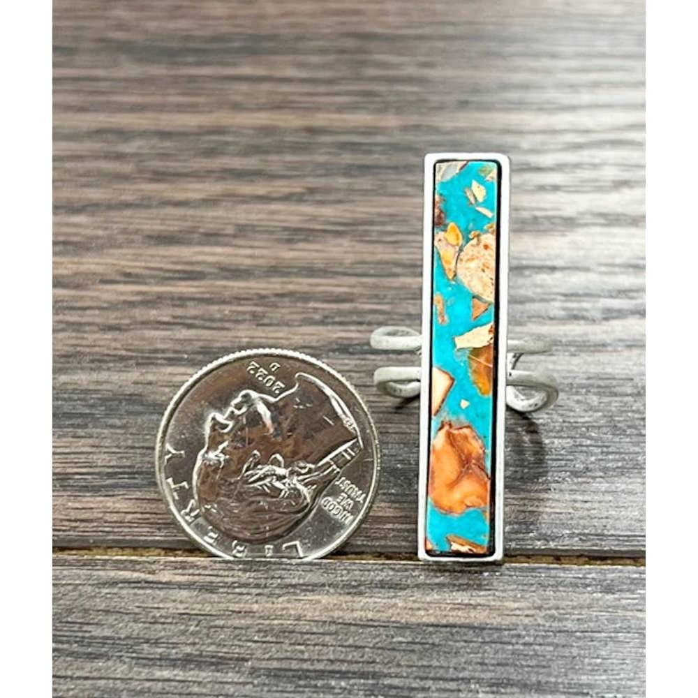 Other Boho Southwestern Bar Gemstone Adjustable Statement Cuff Rin Size ONE SIZE - 3 Thumbnail