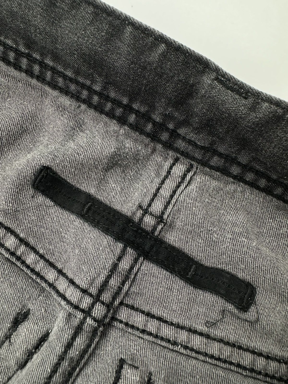 Julius Julius S/S18 Banana Curved 6oz Stretch Denim in Washed Black Size US 30 / EU 46 - 16 Thumbnail