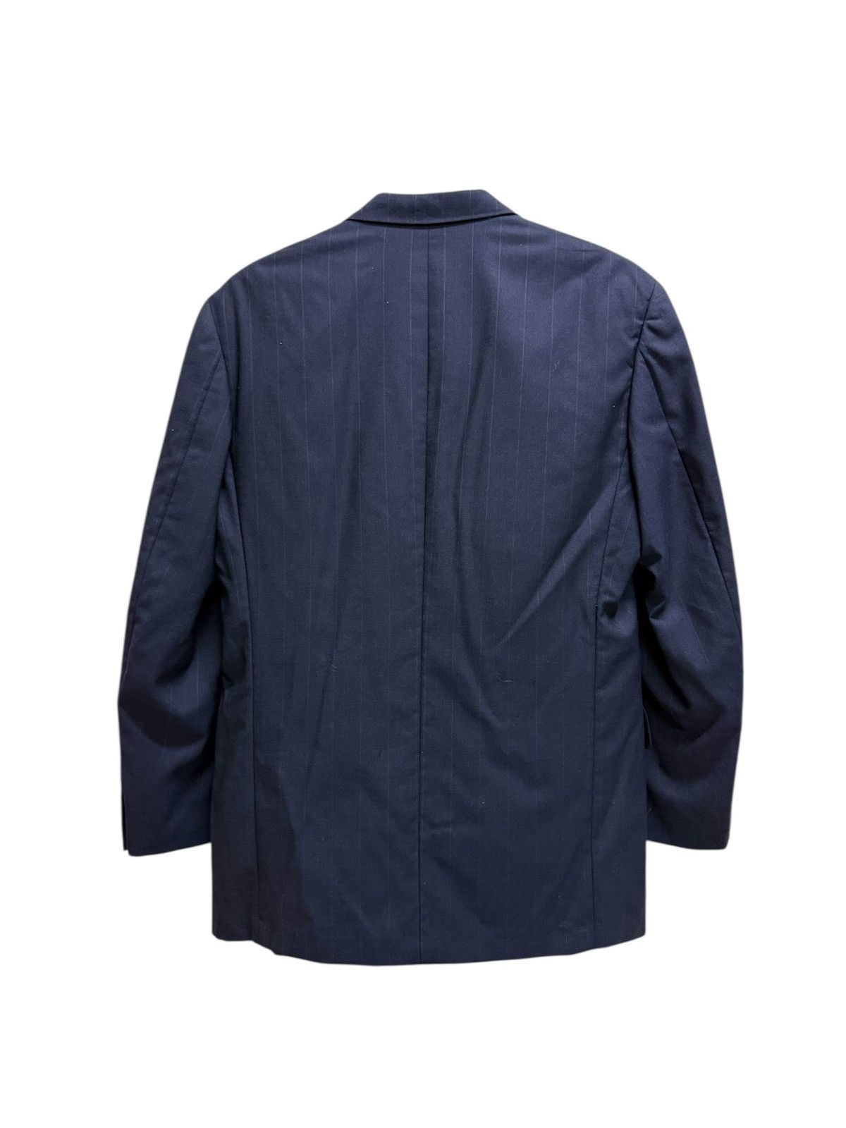 Yohji Yamamoto A.A.R Yohji Yamamoto Durban Dark Blue Stripe Blazzer Size US M / EU 48-50 / 2 - 2 Thumbnail