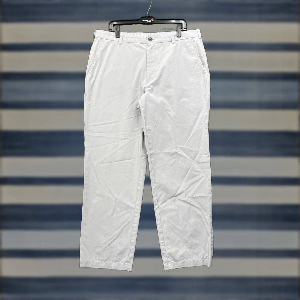 Brooks Brothers Brooks Brothers Clark Pants Mens 38x32 Gray Solid Lightweight Advantage Chino Size US 38 / EU 54 - 1 Thumbnail