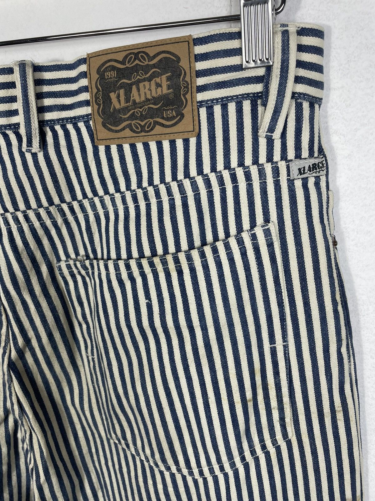 X-LARGE Vintage X Large Hickory Stripes Carpenter Pants Size US 33 - 3 Thumbnail