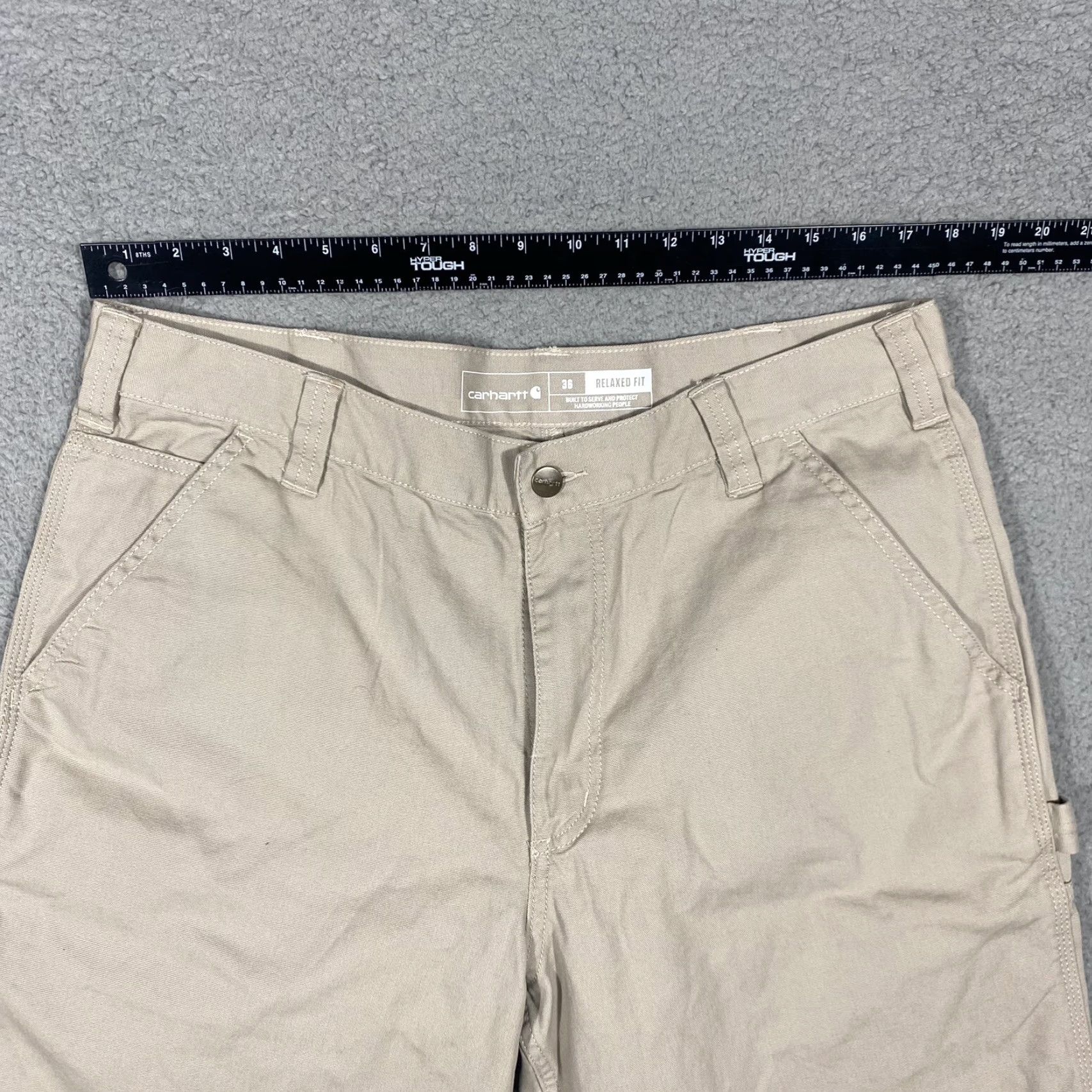 Carhartt Carhartt Cargo Rugged Flex Relax Fit Canvas Utility Work Short Size 42 Beige Men Regular Cargo Pockets Workwear Summer Spring Fall NEW! Size US 42 / EU 58 - 3 Thumbnail