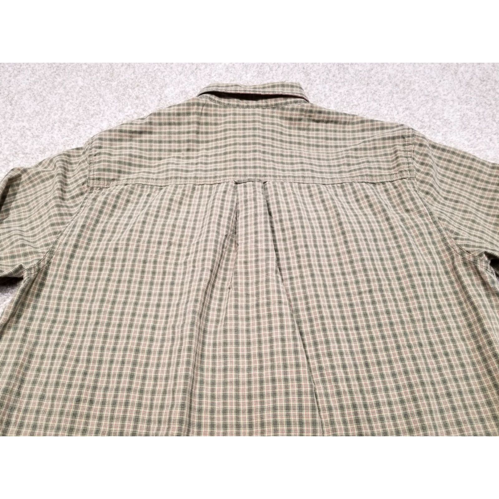 Olive Gander Mountain Shirt Mens Large Olive Plaid Long Sleeve Button-Down Casual Size US L / EU 52-54 / 3 - 6 Thumbnail