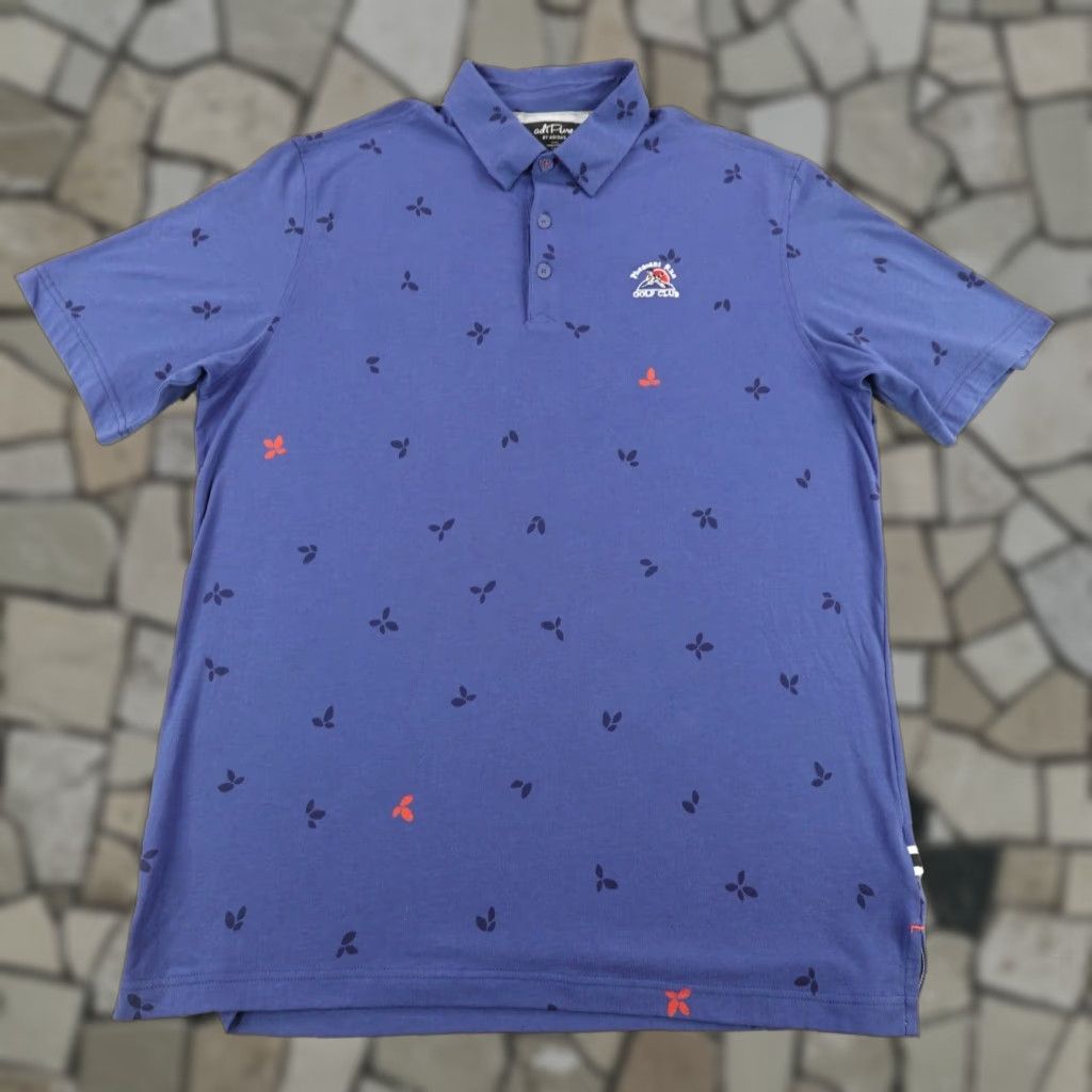 Adidas adidas Golf Polo Shirt Mens M Blue Adi Pure Leaves Print Pheasant Run Golf Club Polo Shirt Mens Blue Adi Pure Leaves Print Golf Size US M / EU 48-50 / 2 - 1 Thumbnail