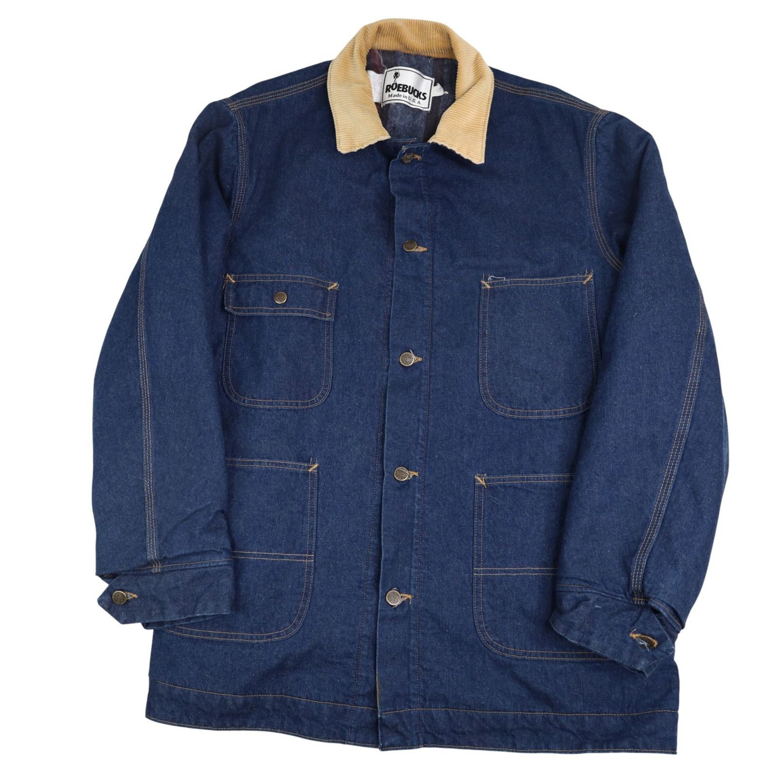 Sears × Vintage VTG Sears Roebuck Blanket Lined Denim Chore Jacket Jacket Size US XL / EU 56 / 4 - 1 Thumbnail