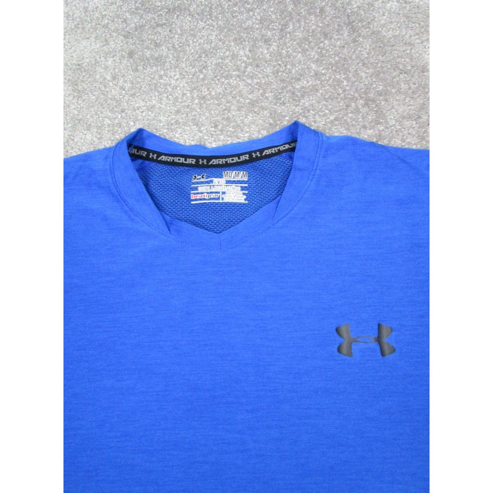 Under Armour Under Armour Shirt Mens Medium Blue HeatGear Running Pullover Size US M / EU 48-50 / 2 - 2 Thumbnail