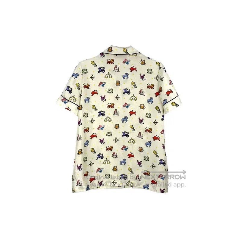 Dior Dior Beige constellation mulberry silk short-sleeved shirt Size XS / US 0-2 / IT 36-38 - 2 Thumbnail