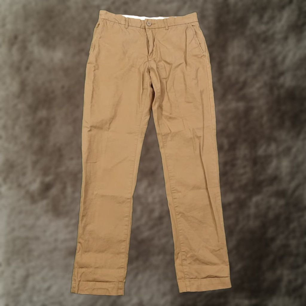H&M H&M LOGG Slim Fit Chino Pants Men Size 29 Brown Casual Flat Front 29In Inseam Size US 29 - 1 Thumbnail