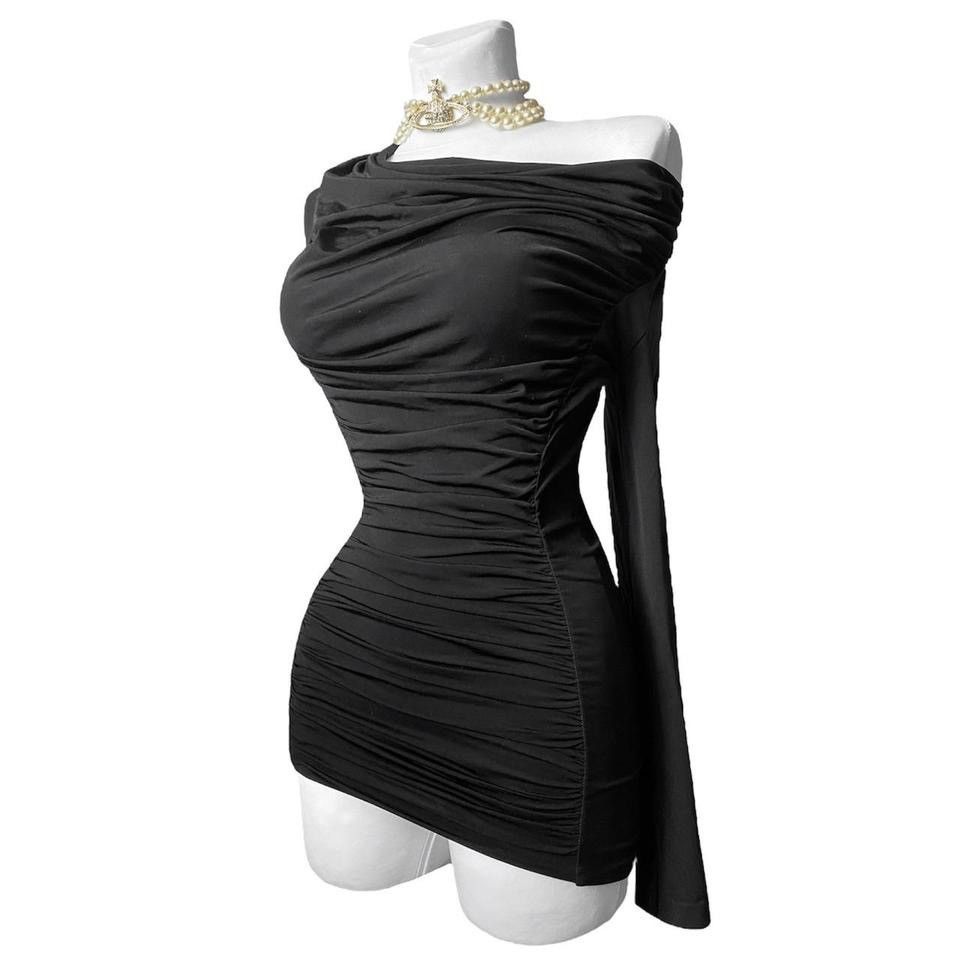 Vintage Stunning Avant - Garde draped top / dress Size S / US 4 / IT 40 - 2 Thumbnail