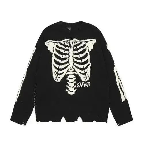 Aran Isles Knitwear High-Street Skeleton Bone Vintage Knitted Sweater Size US M / EU 48-50 / 2 - 3 Thumbnail