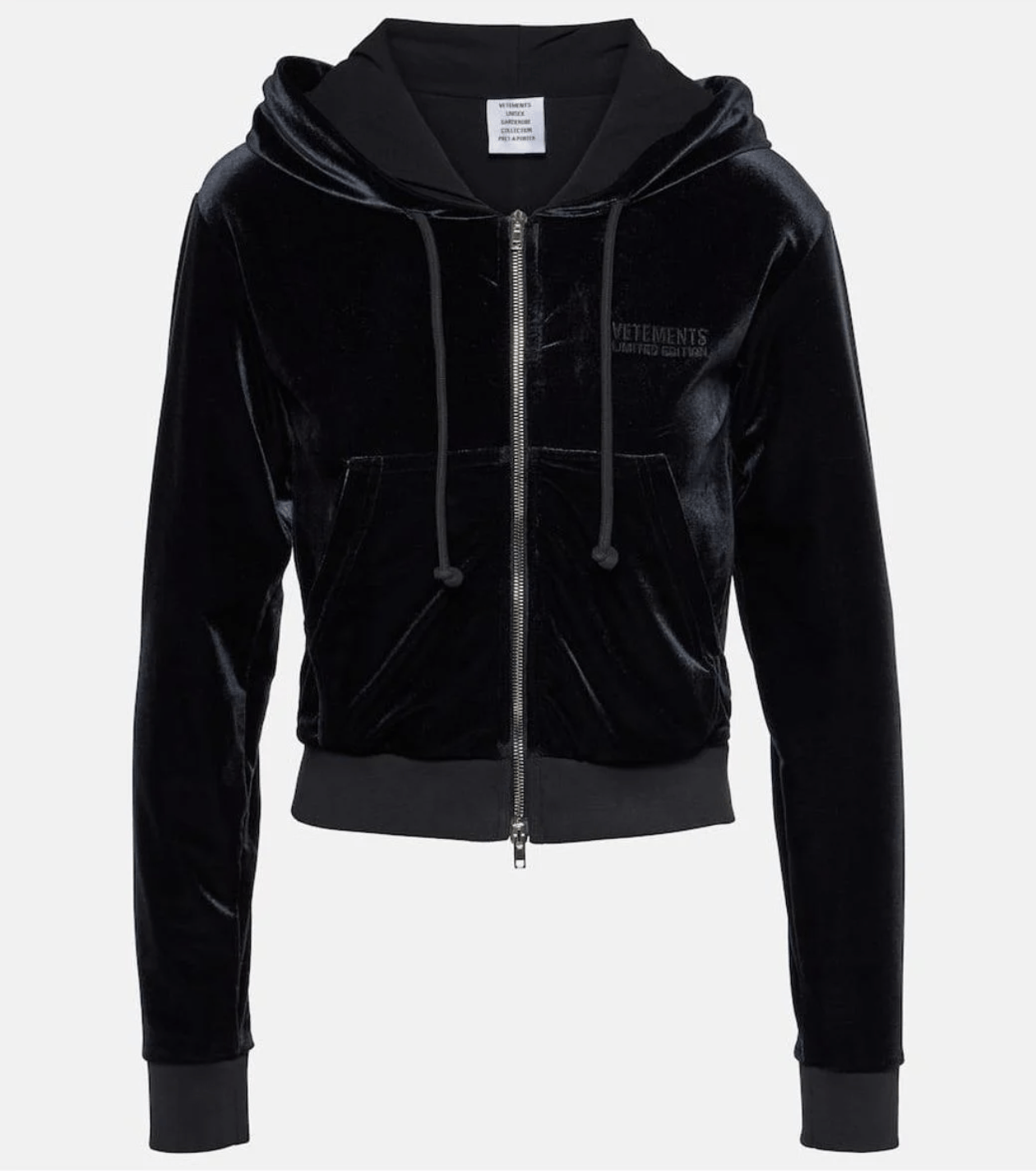 Vetements Vetements fitted zip-up velvet hoodie Size L / US 10 / IT 46 - 1 Thumbnail