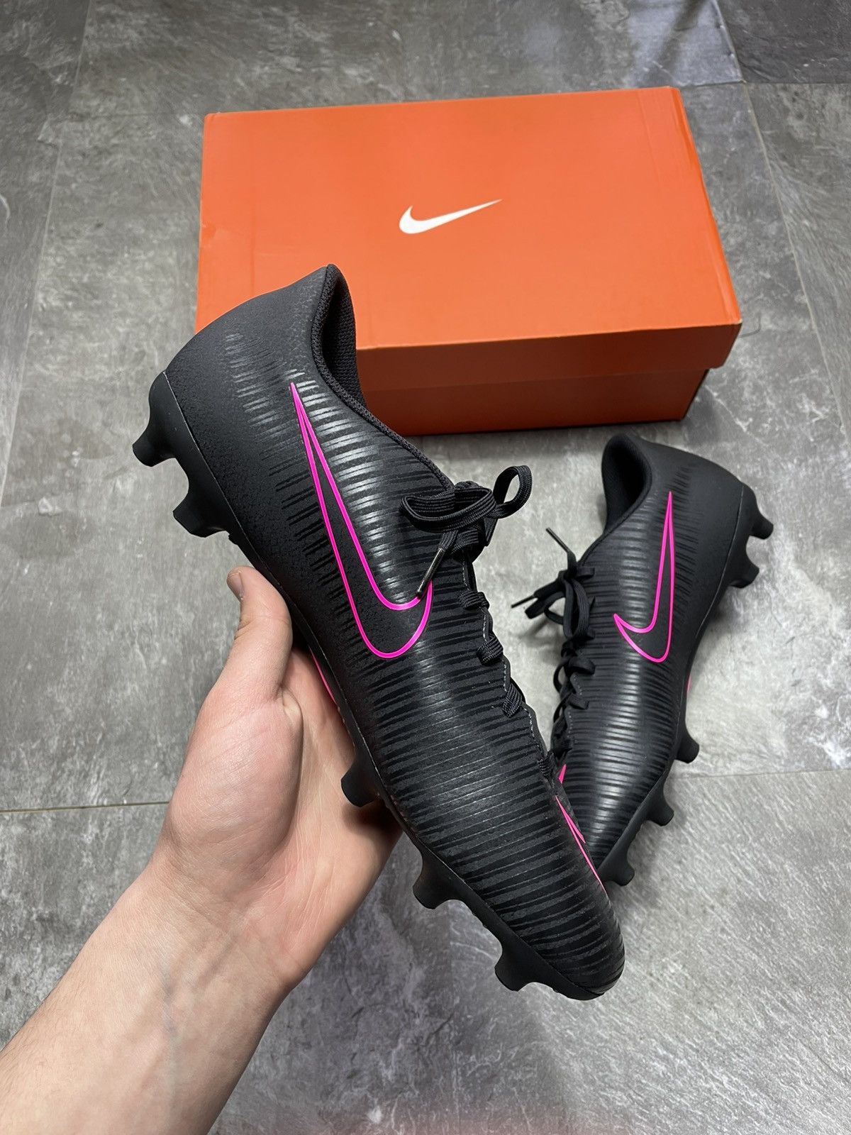 Nike New Nike Mercurial Vortex III FG Soccer Cleats Black Pink Size US 11 / EU 44 - 4 Thumbnail