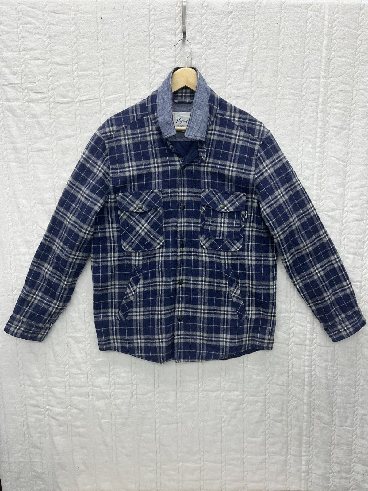 Japanese Brand × Vintage STEALS🔥PAPAS+ FLANNEL JACKET BUTTON Size US M / EU 48-50 / 2 - 1 Thumbnail