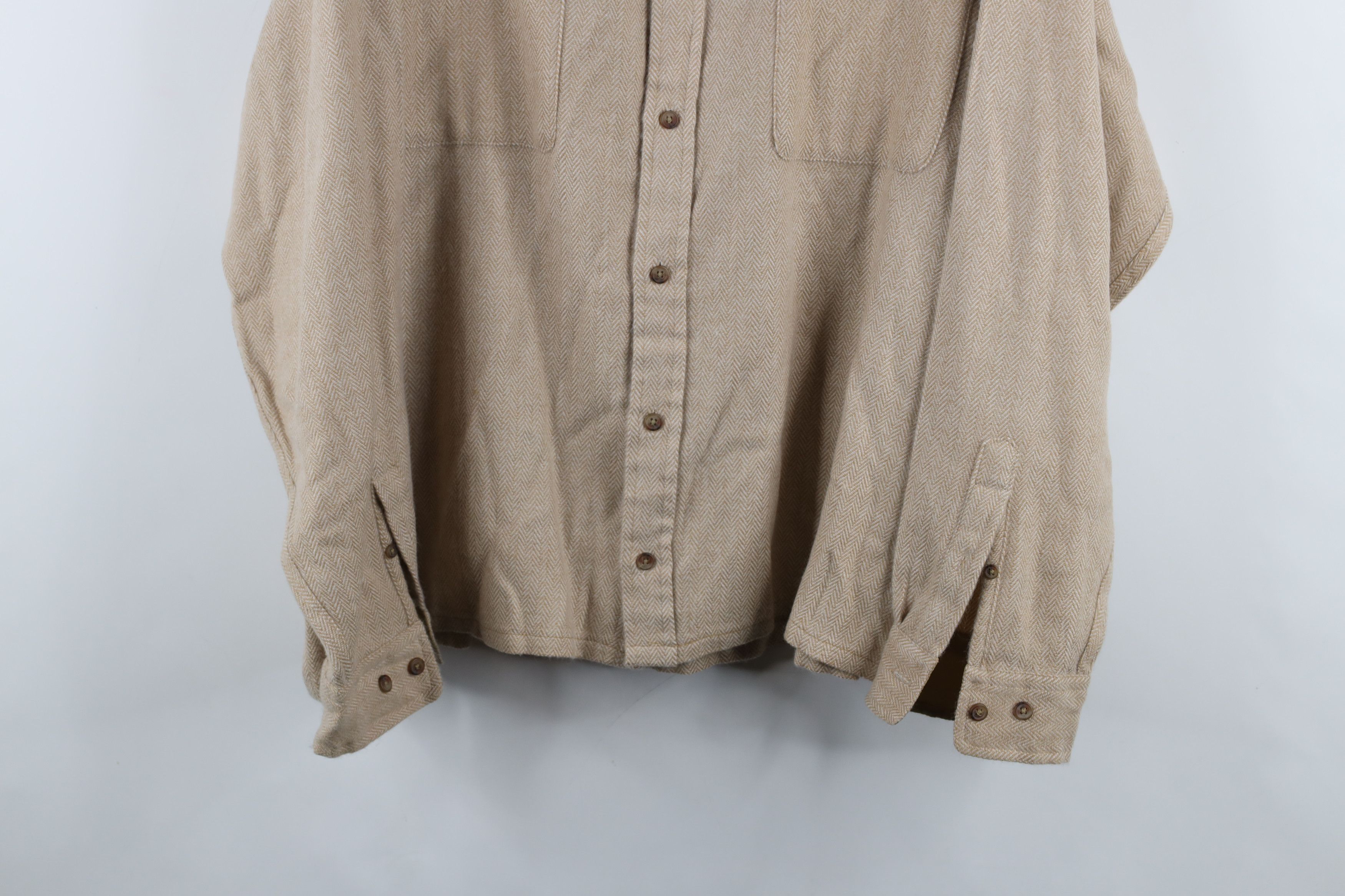 Vintage Vintage 90s Streetwear Herringbone Collared Button Shirt Size US XL / EU 56 / 4 - 3 Thumbnail