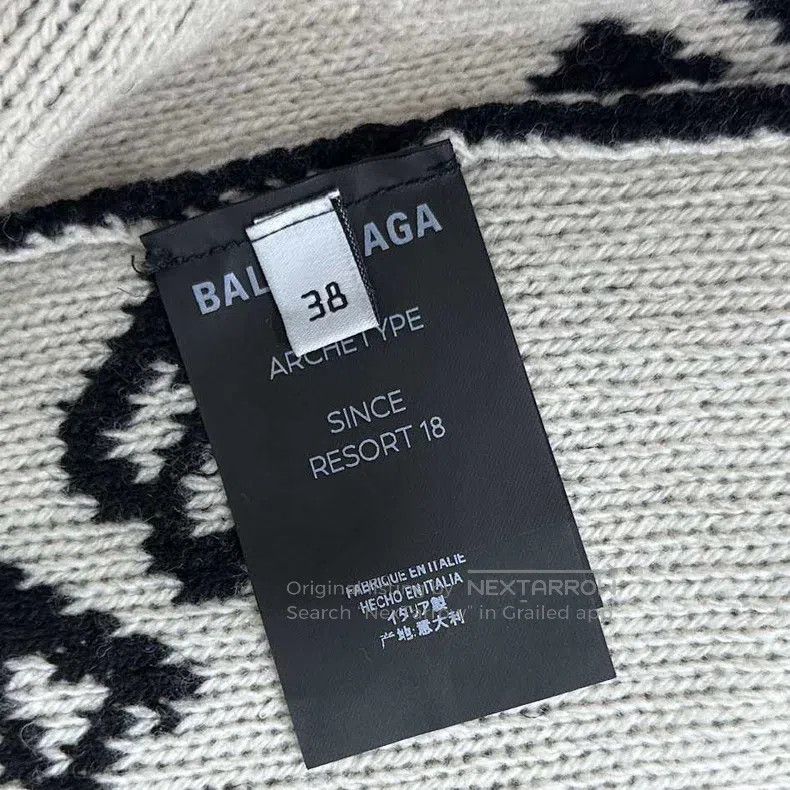 Balenciaga Balenciaga Full Barrage Print Logo Knitted Cardigan Jacket Size XS / US 0-2 / IT 36-38 - 4 Thumbnail