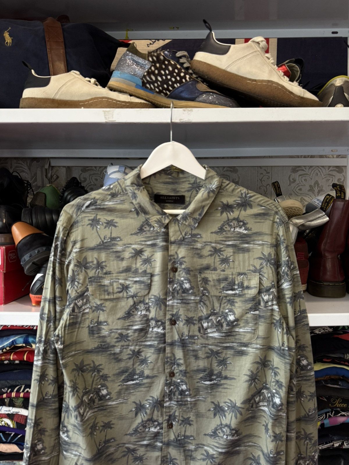 Allsaints Designer Allsaints AWA Hawaii crazy oversize shirt Size US M / EU 48-50 / 2 - 2 Thumbnail