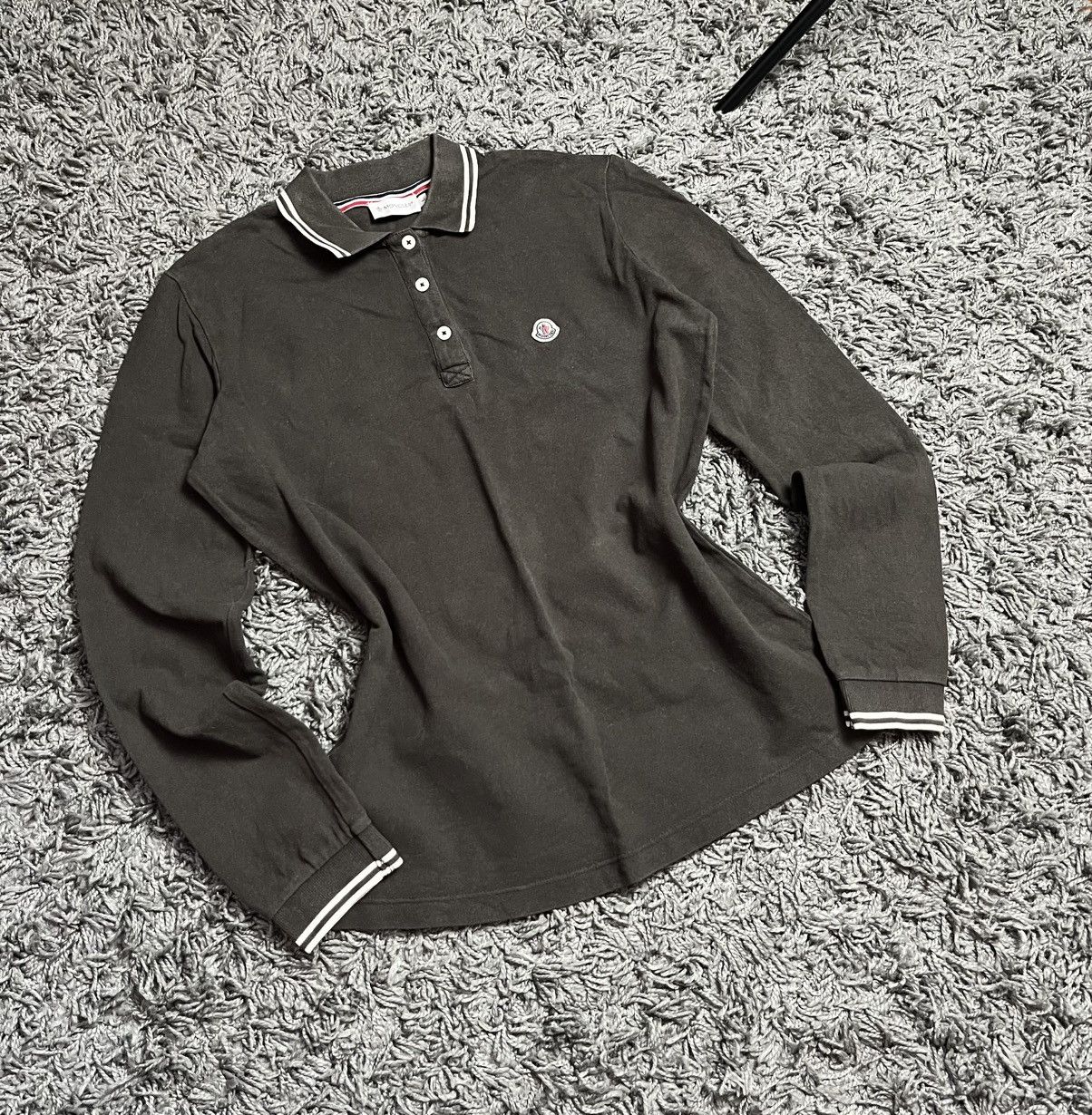 Moncler Moncler Maglia Polo Manica Lunga Long Sleeve Polo Shirt Size L / US 10 / IT 46 - 1 Thumbnail