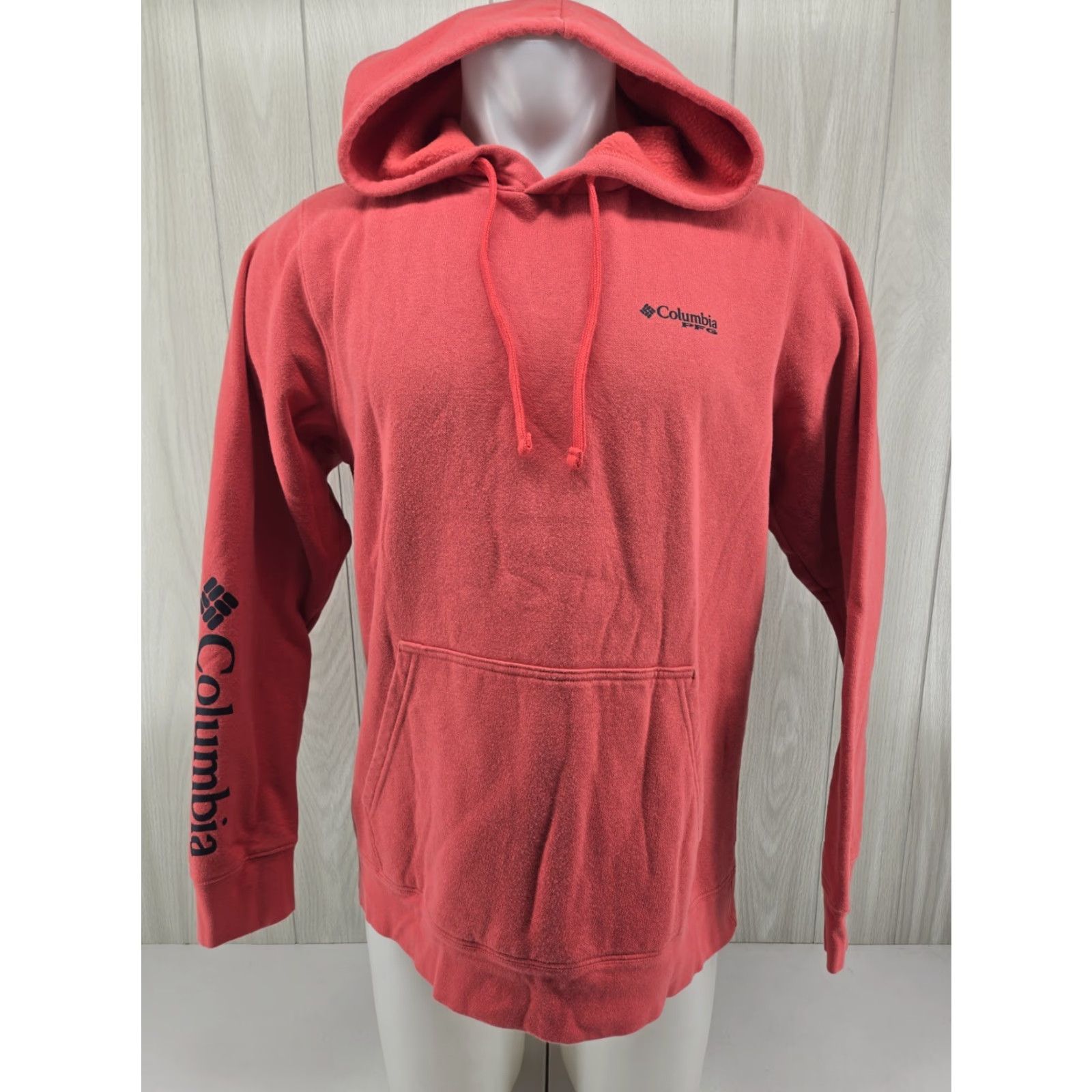 Vintage Columbia Hoodie Mens Medium Coral PFG Cotton Blend Gear Outdoor Size US M / EU 48-50 / 2 - 2 Thumbnail