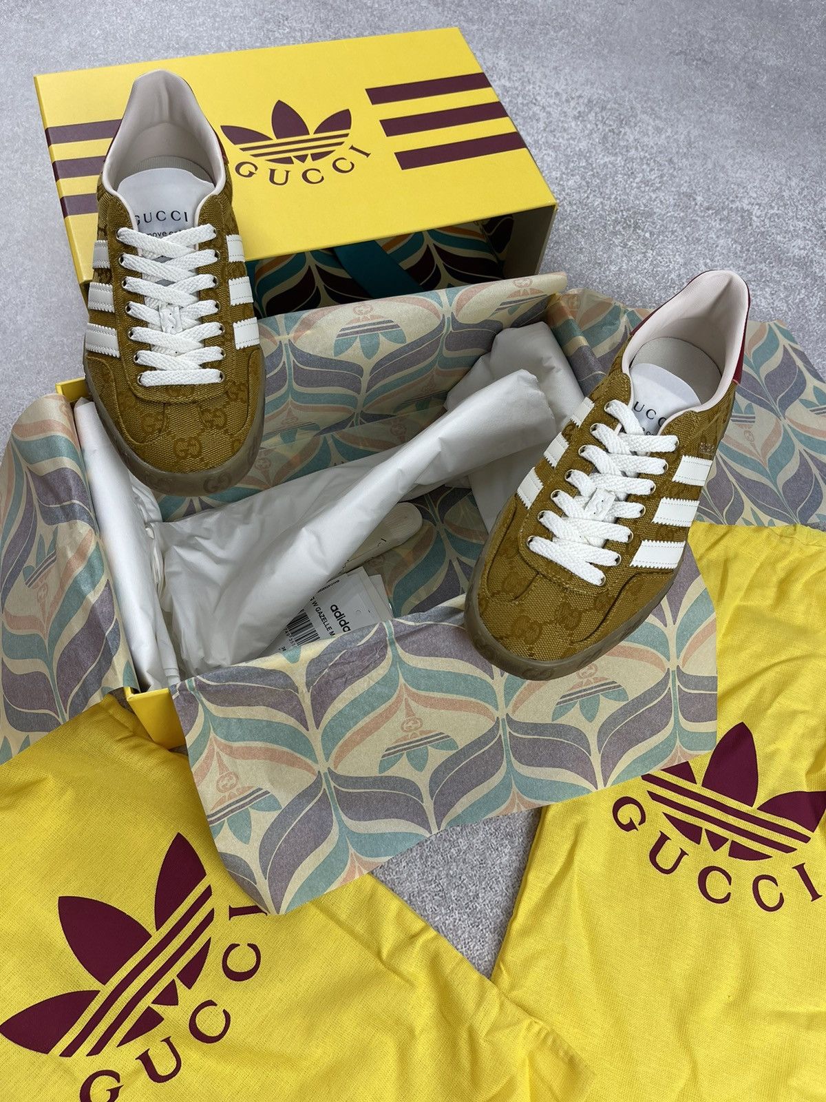 Gucci Adidas × Gucci Gazelle GG Monogram Sneakers Size 36 Size US 5 / IT 35 - 13 Thumbnail