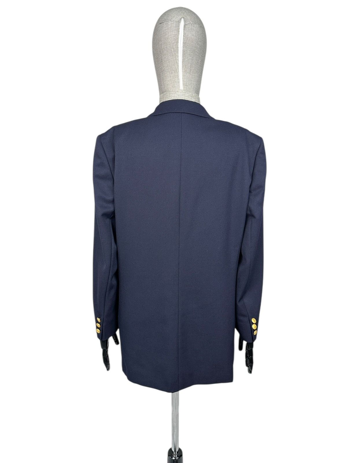 Aquascutum AQUASCUTUM Double-Breasted Gold Buttons Wool Blazer Jacket Size L / US 10 / IT 46 - 2 Thumbnail