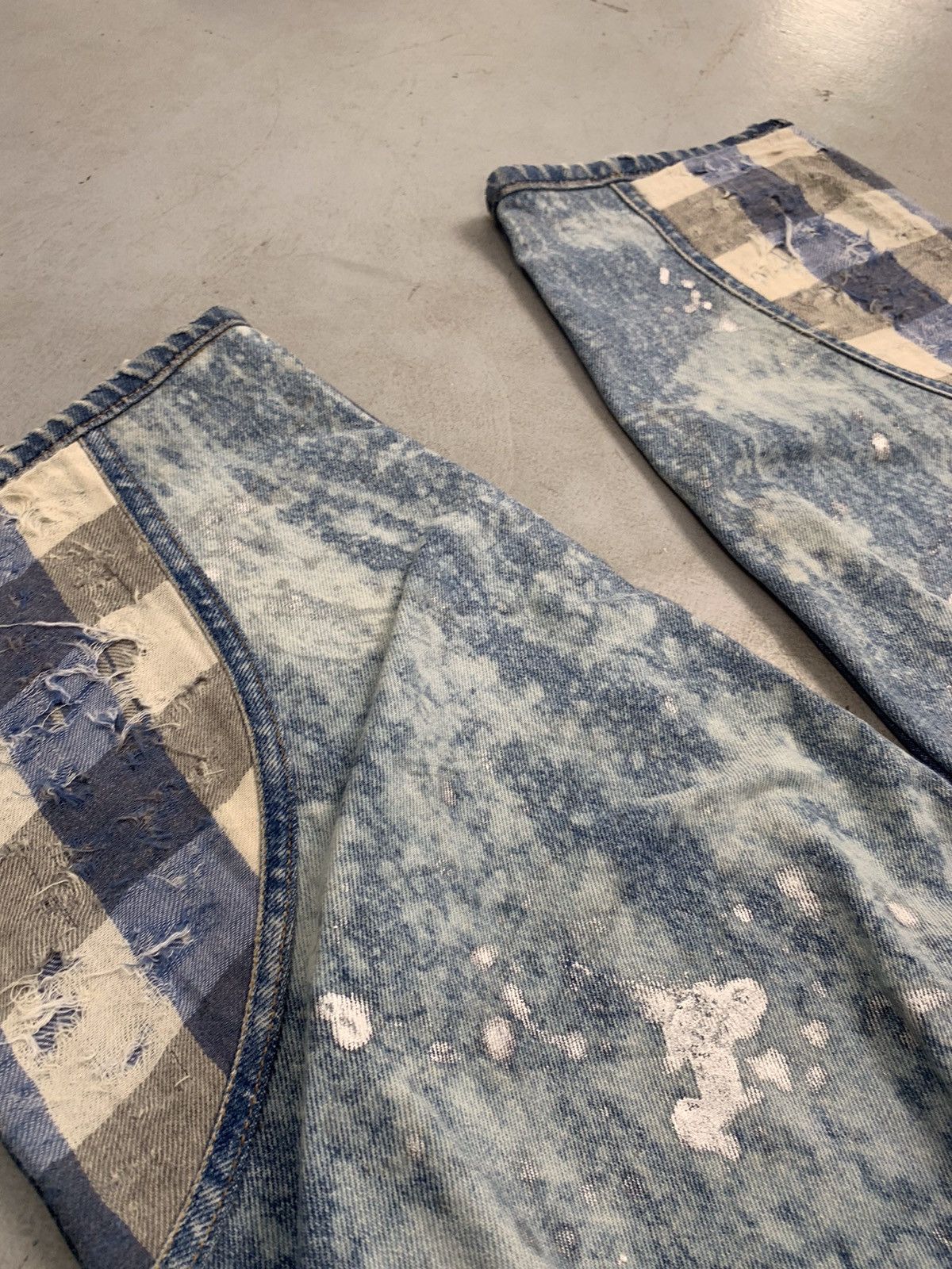 Levi's upcycled acid wash distressed baggy fit denim Size US 28 / EU 44 - 5 Thumbnail