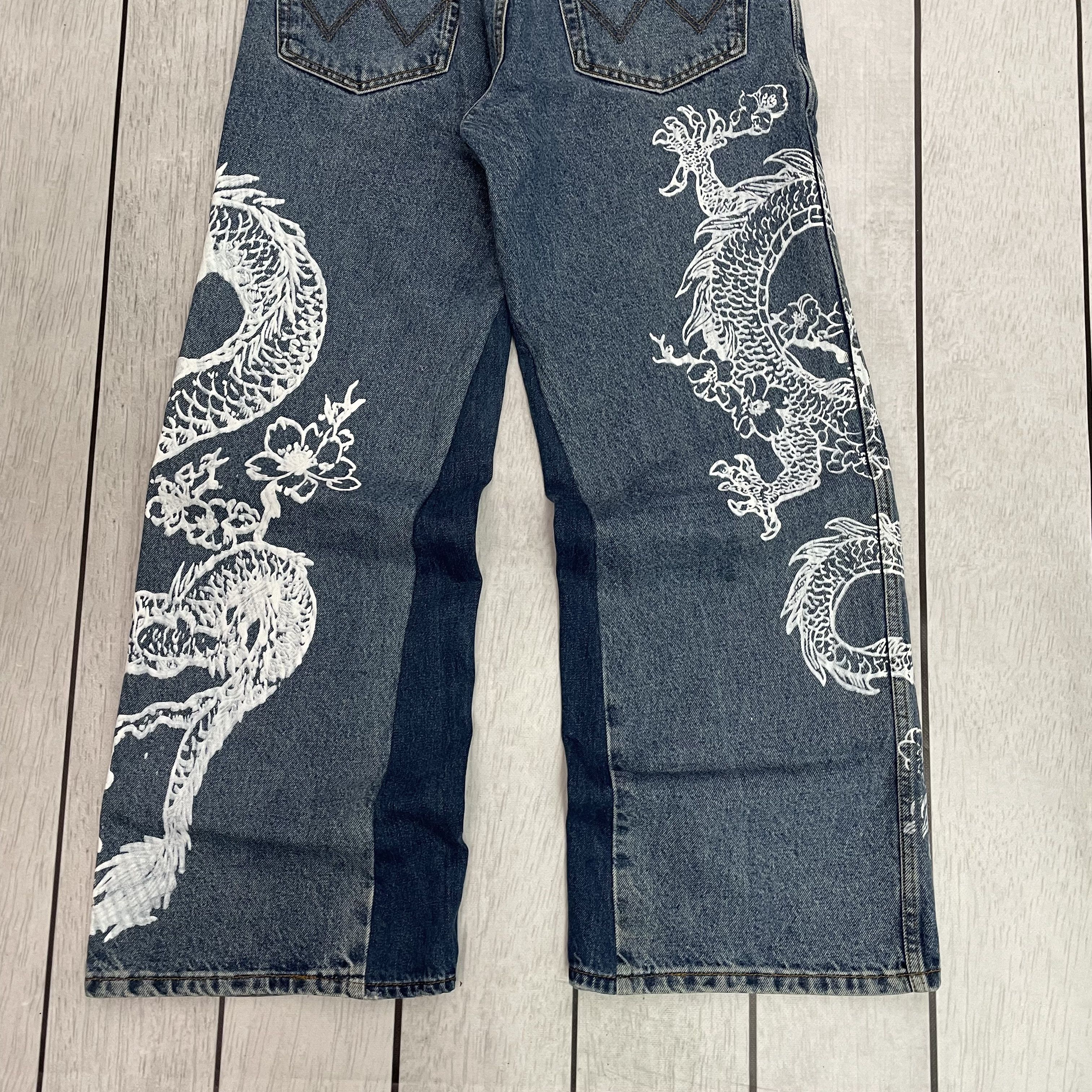 Wrangler Custom Wrangler baggy Jeans japanese style Y2K Alt 1of1 Size US 32 / EU 48 - 11 Thumbnail
