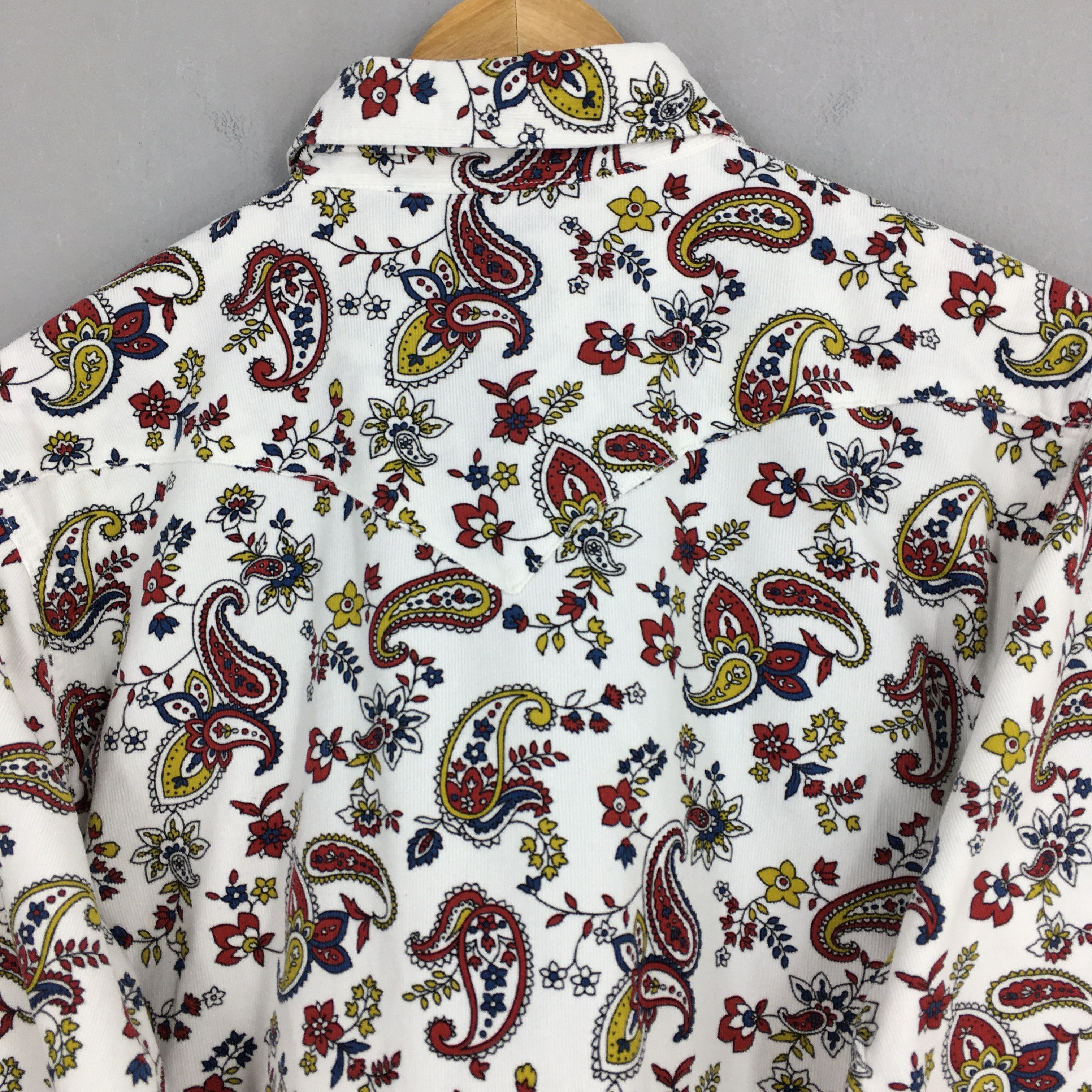 Designer Vintage 80's Paisley Floral Button Up Shirt Casual Medium Size US M / EU 48-50 / 2 - 8 Thumbnail
